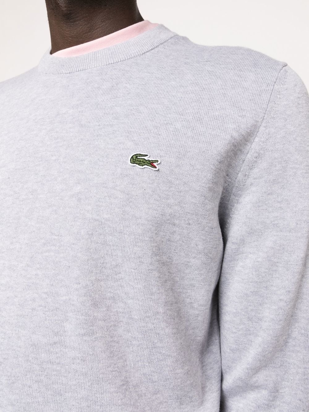 logo-patch crew neck sweater - 5
