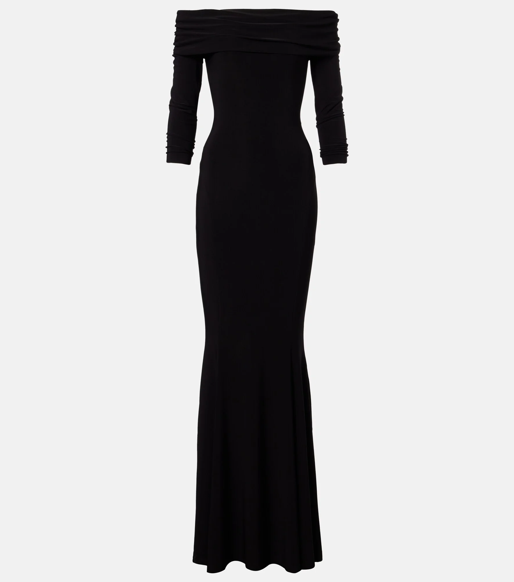 Off-shoulder jersey maxi dress - 1