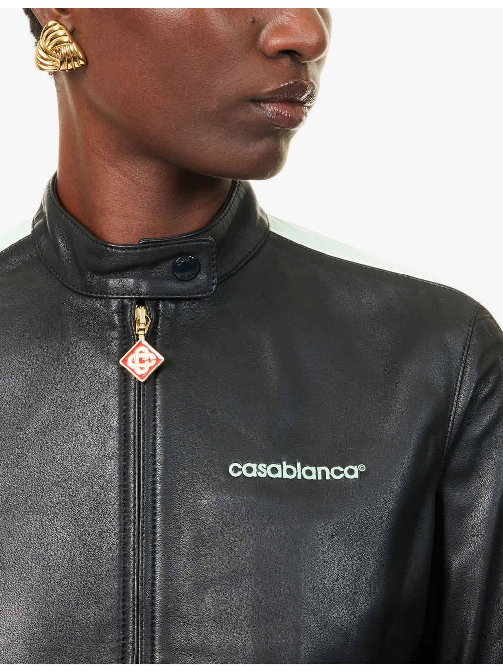 Racer Regular-Fit Leather Jacket - 6