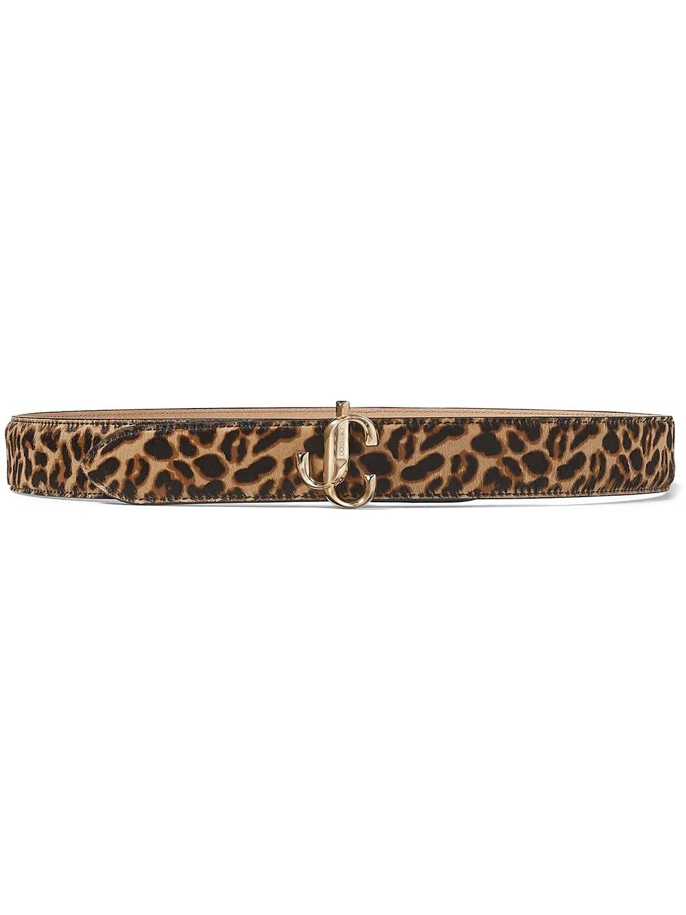 Felisa leopard print buckle belt - 1