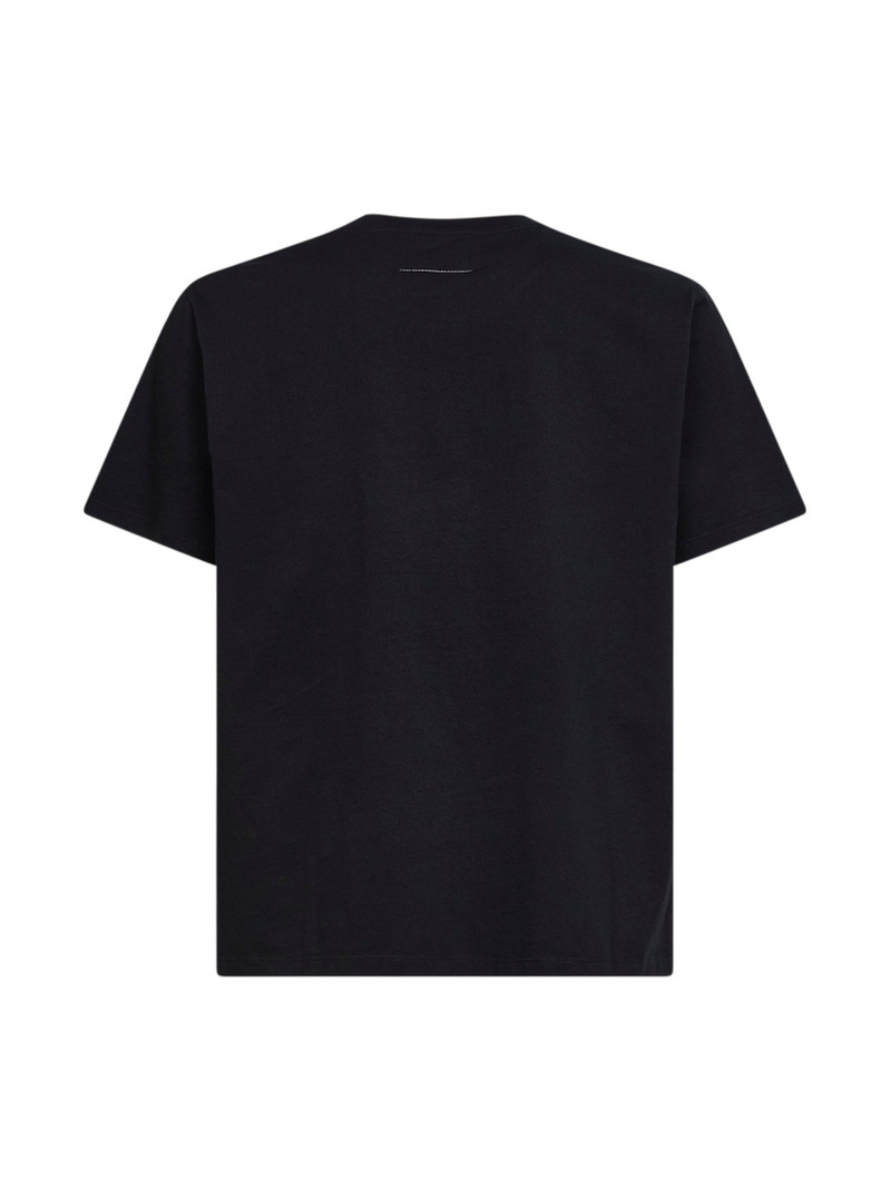 MM6 Maison Margiela Black cotton jersey label patch T-shirt outlook