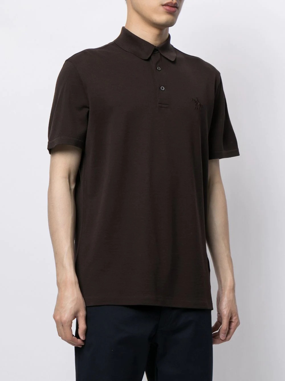 embroidered logo polo shirt - 3