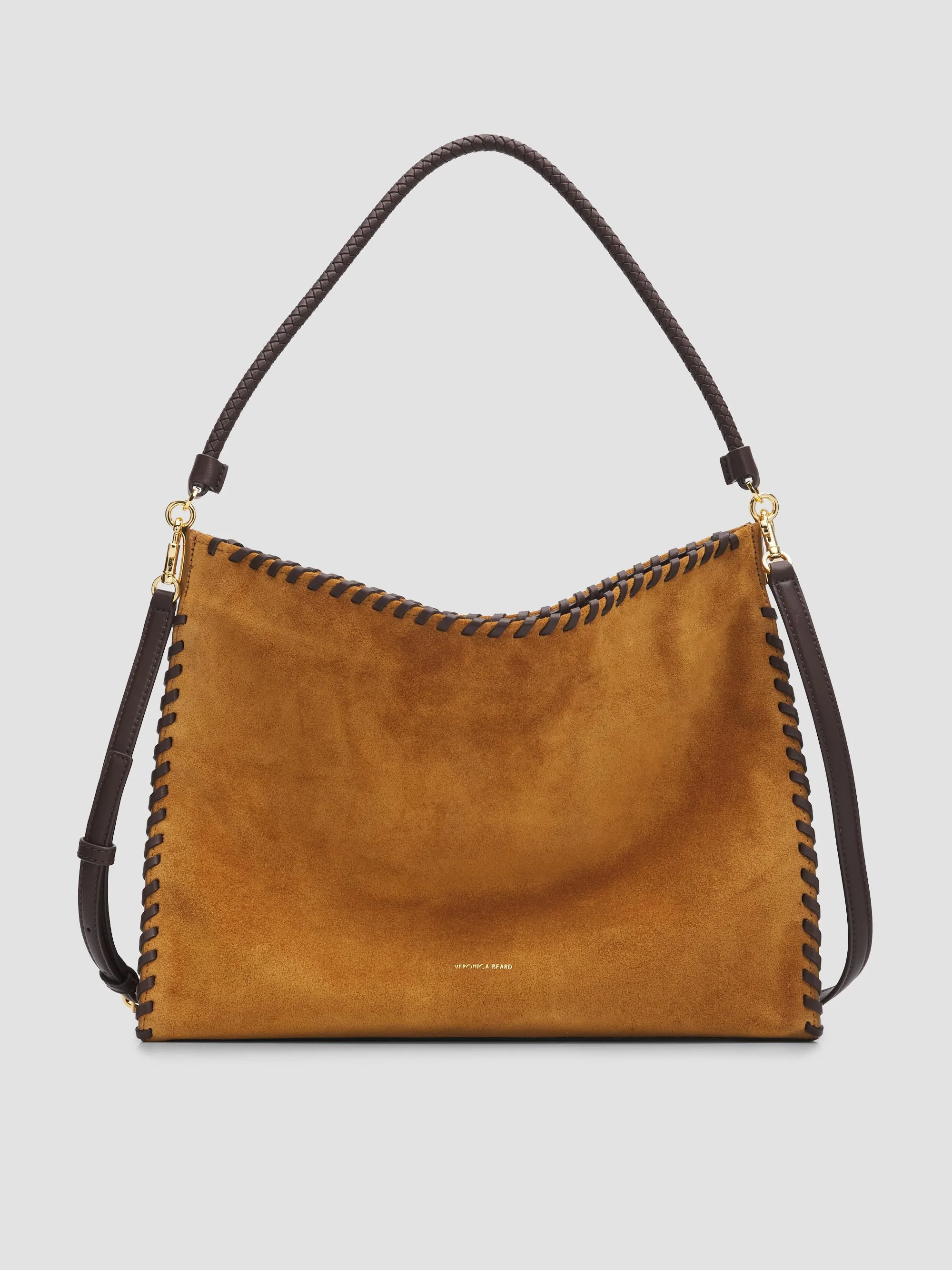Women's Vida Whipstitch Suede Shoulder Bag - Acorn Multi - 1