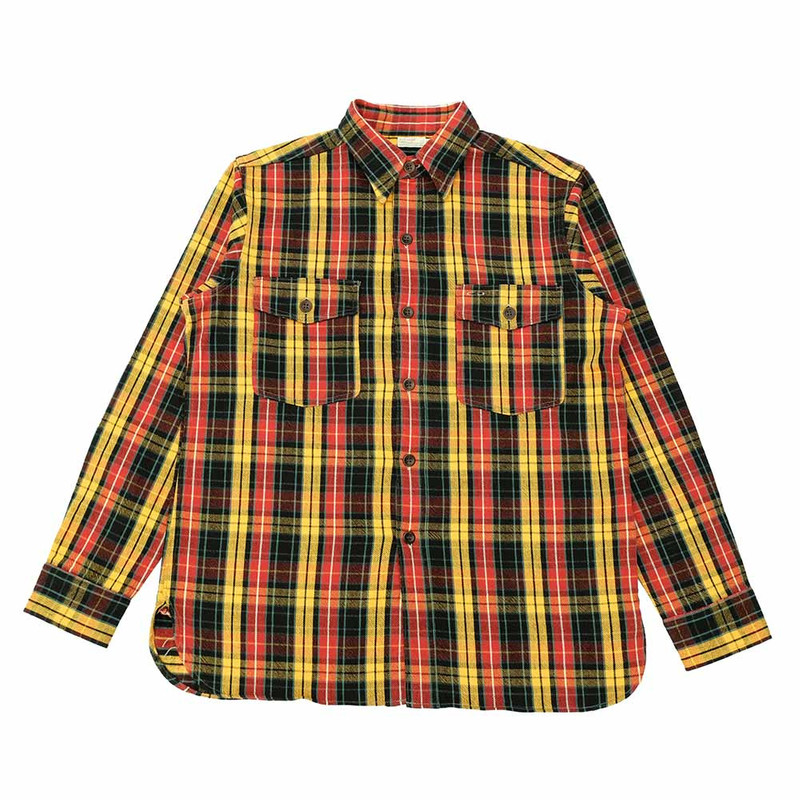Lot.3022 FLANNEL SHIRTS WITH CHINSTRAP - F-Pattern - ONE WASH - WH-3022F24 1