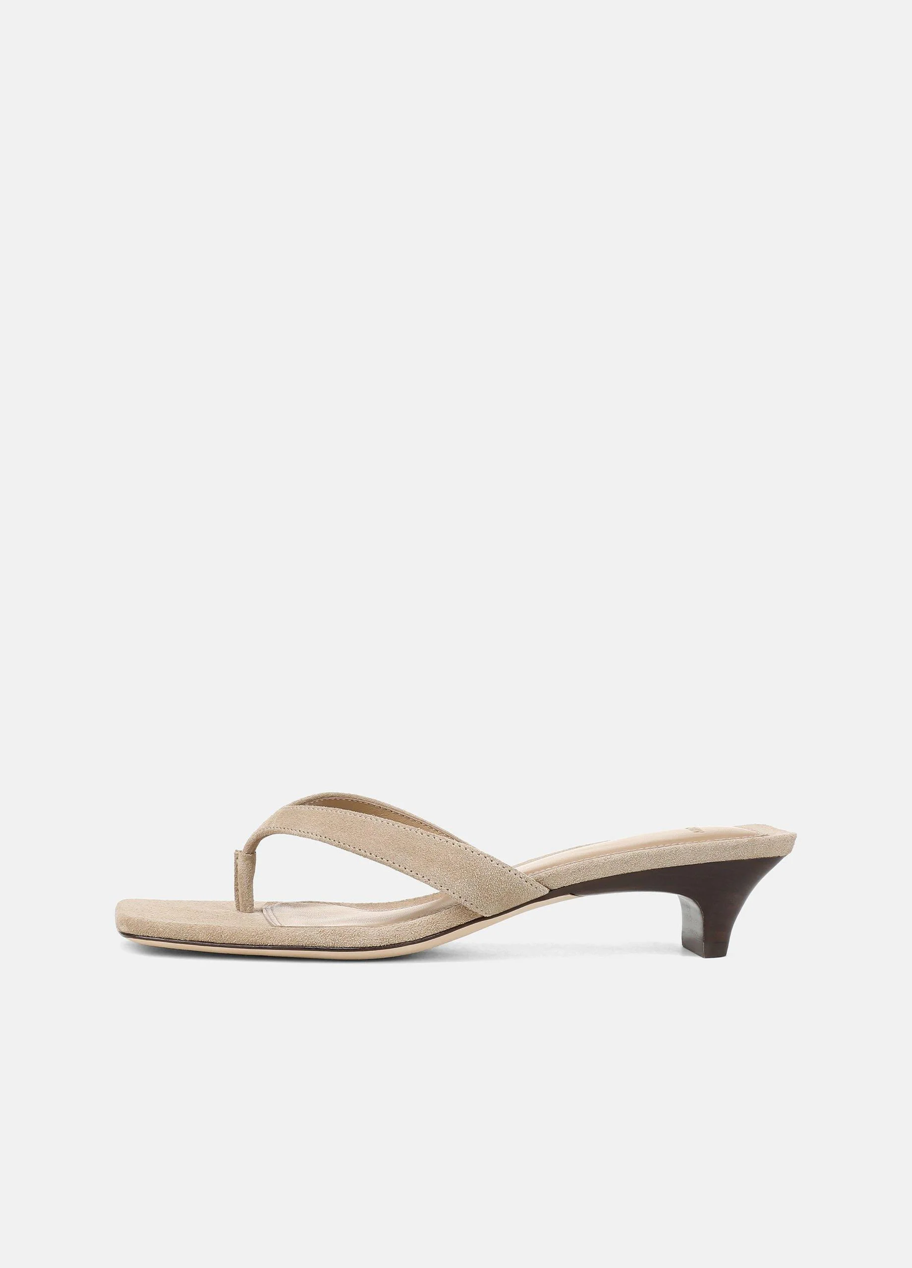 San Juan Suede Heeled Thong Sandal - 1