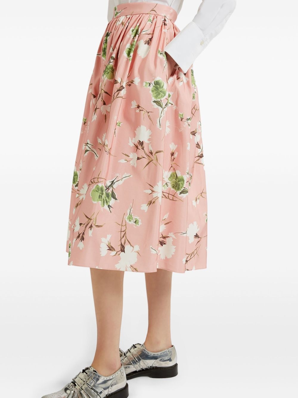 floral-print midi skirt - 5