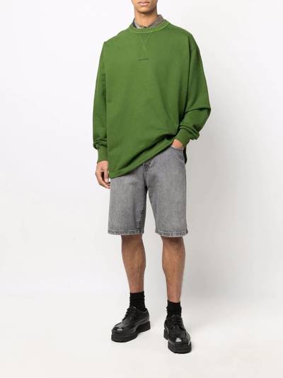 Acne Studios logo-print organic cotton sweatshirt outlook