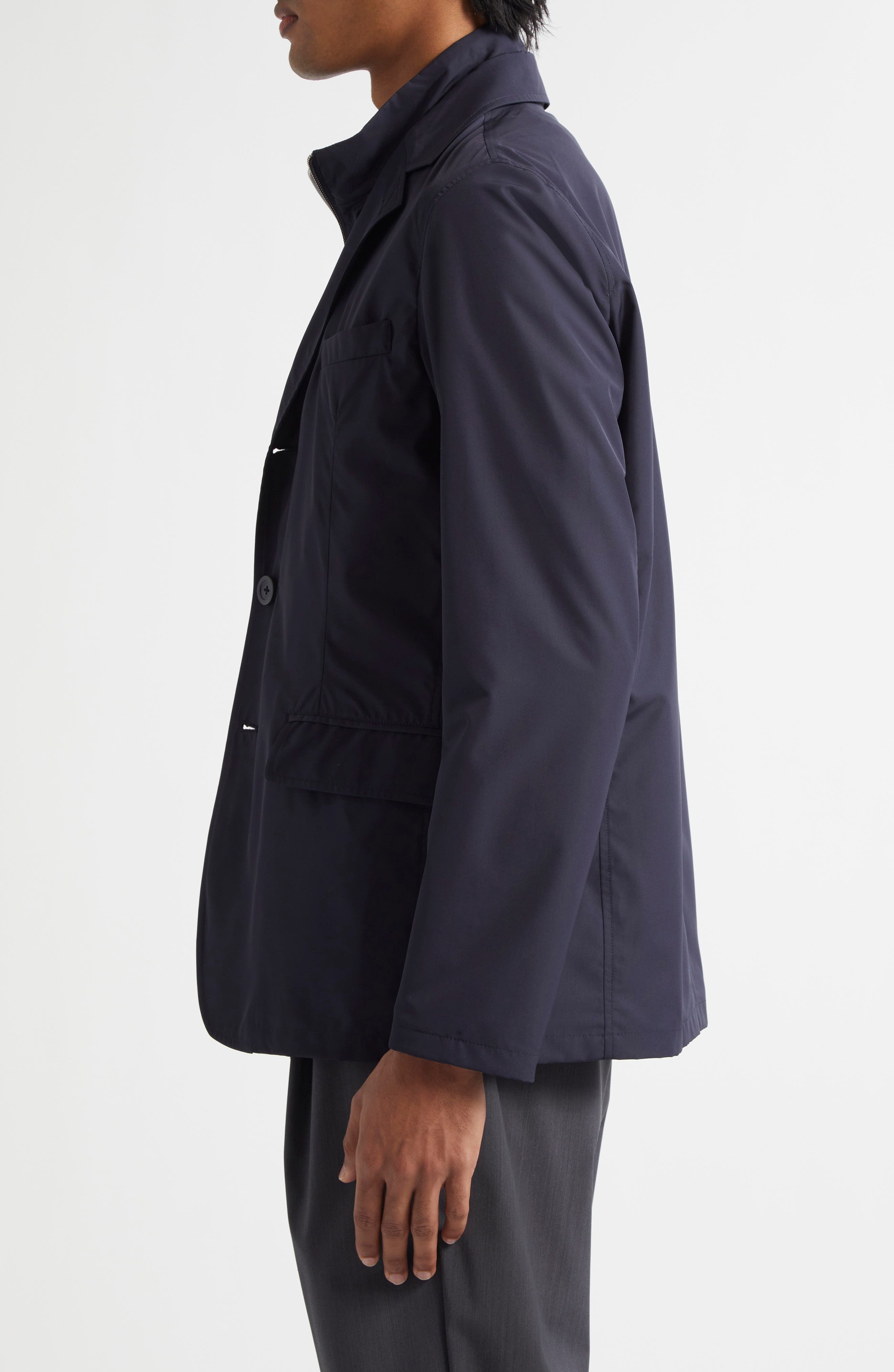 Herno Byron Blazer with Removable Bib in Navy at Nordstrom - 4
