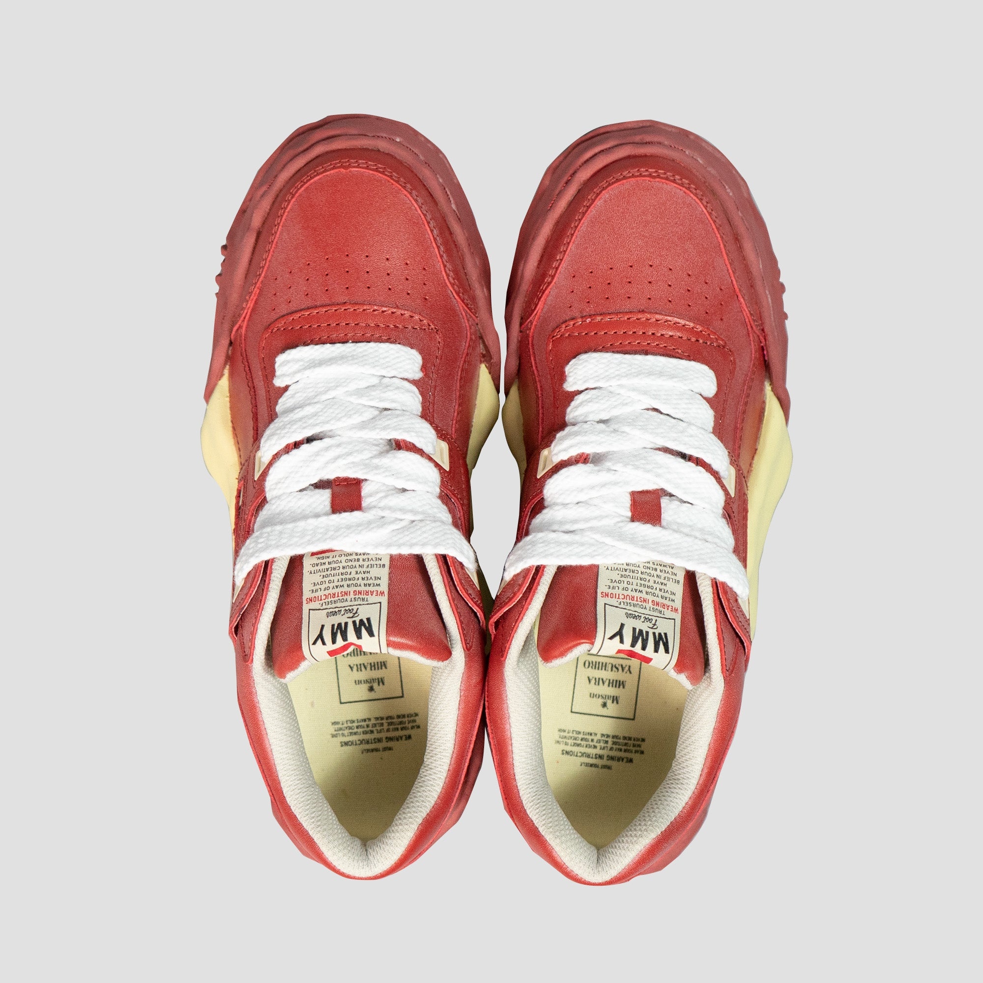 PARKER OG SOLE LOW-TOP PARAFFIN LEATHER SNEAKERS - 3
