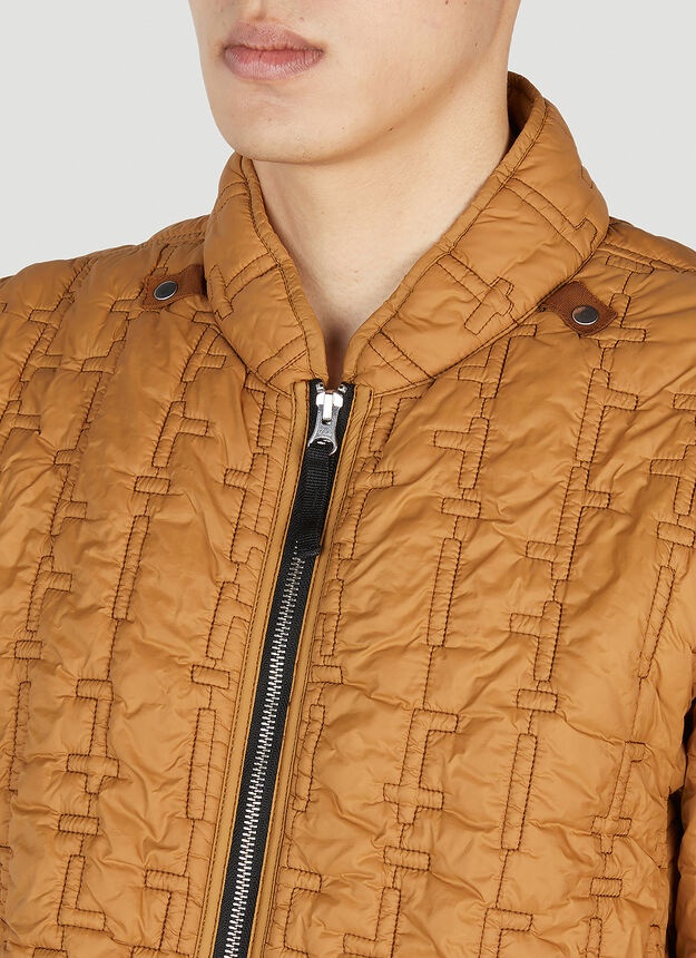 Quilted Liner Jacket in Light Brown - 5