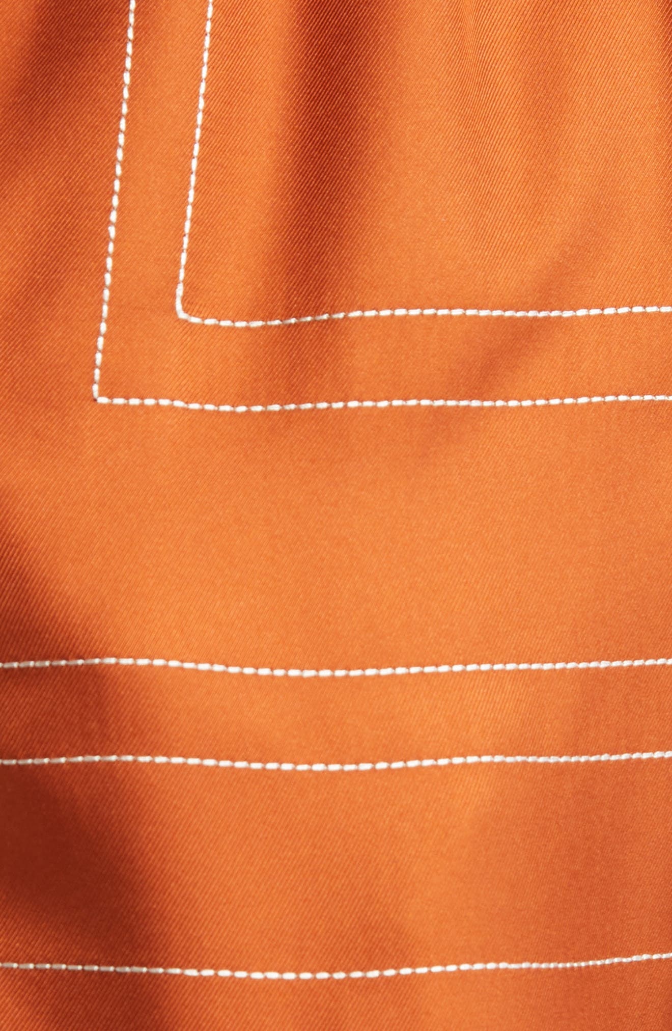 TOTEME Monogram Embroidered Silk Pants in Terracotta at Nordstrom - 7