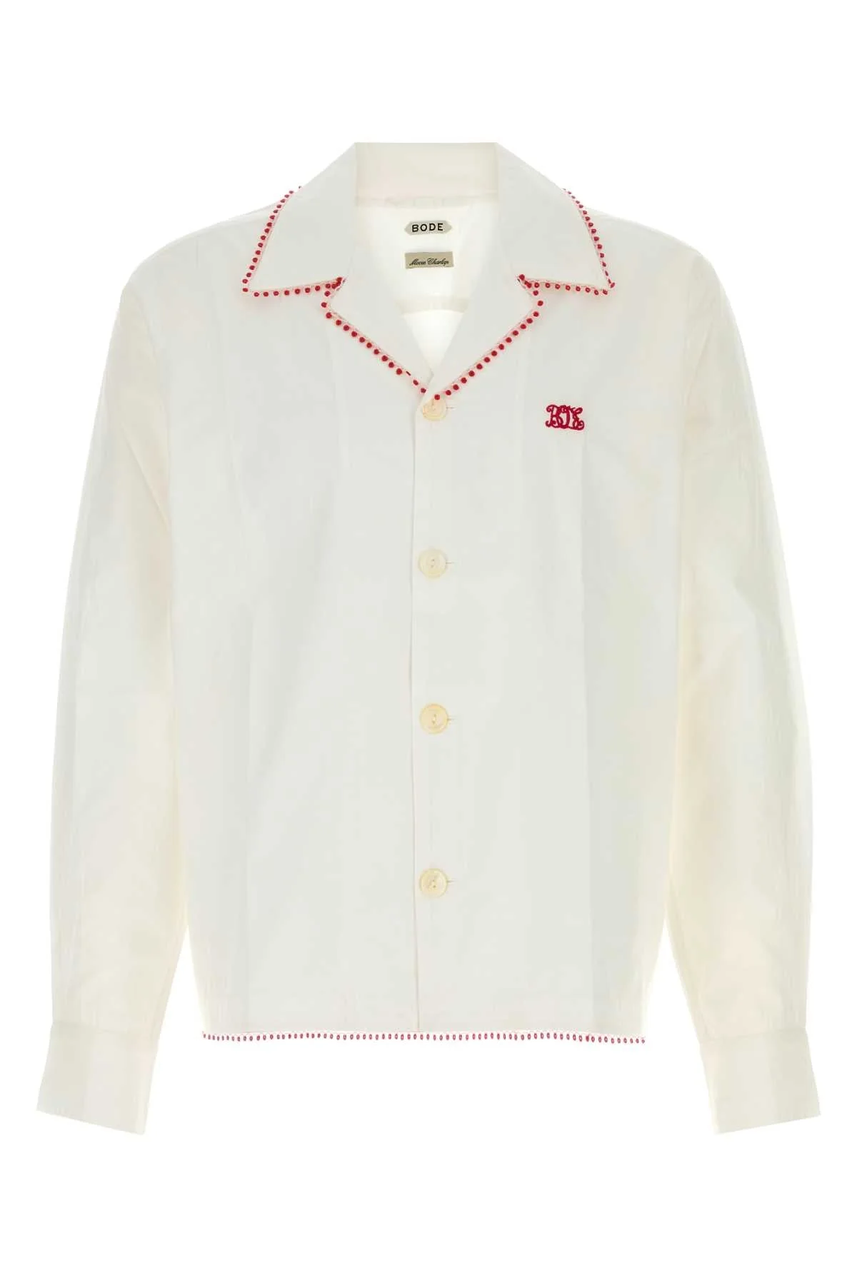 Bode Men White Poplin Shirt - 1