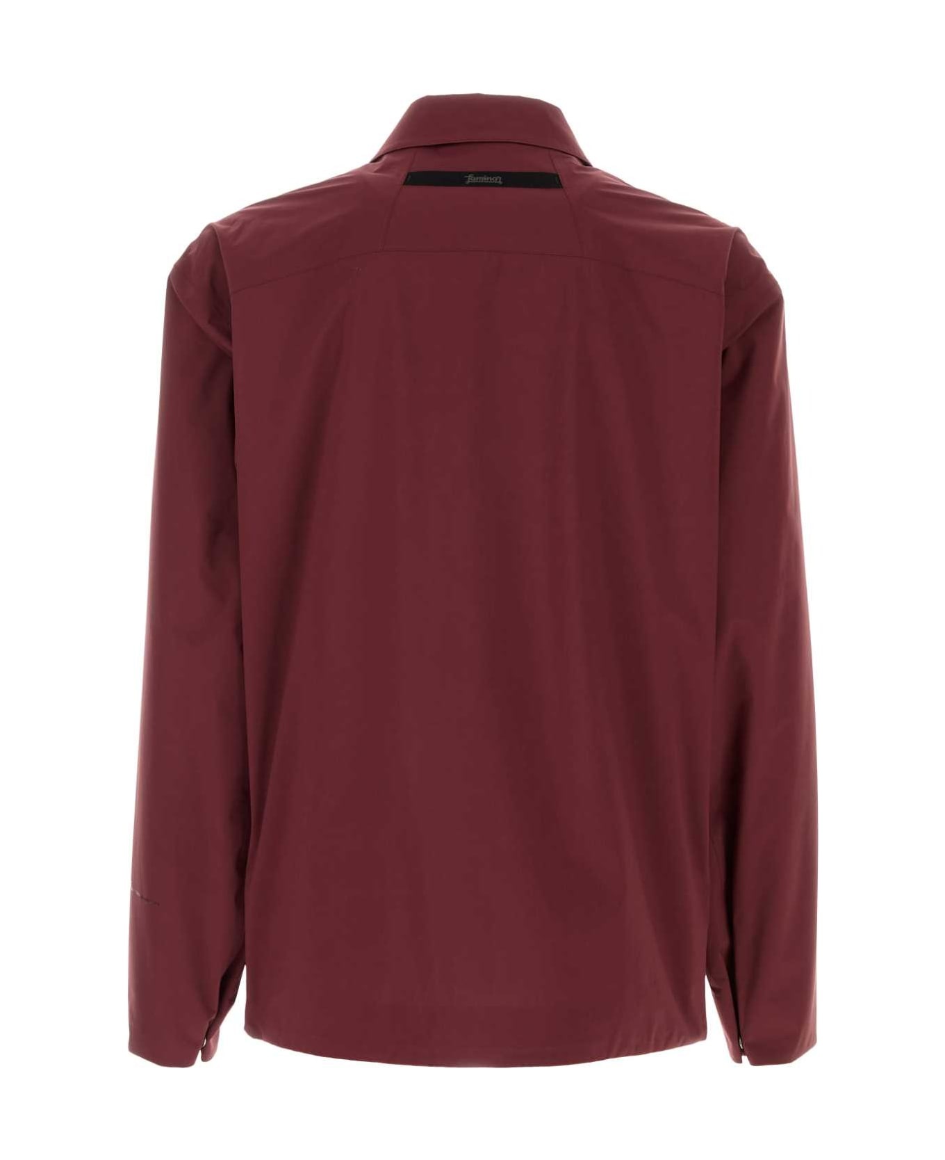 Burgundy Nylon Jacket - 2