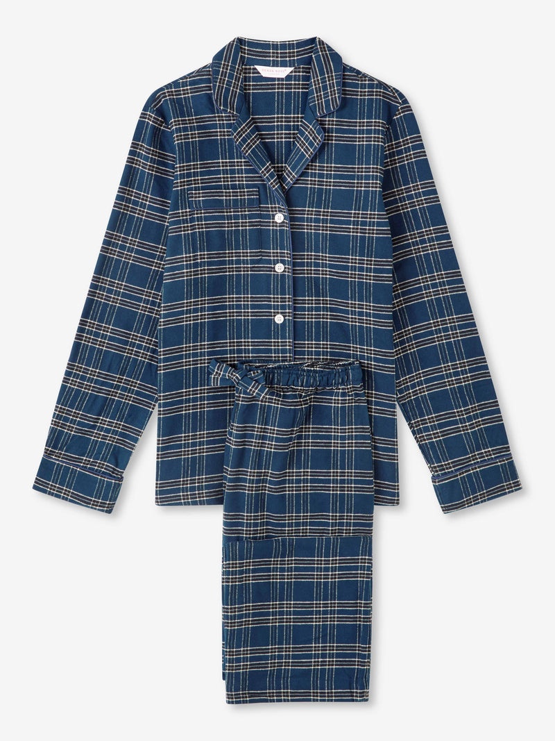 Women's Pyjamas Kelburn 30 Brushed Cotton Navy - 1