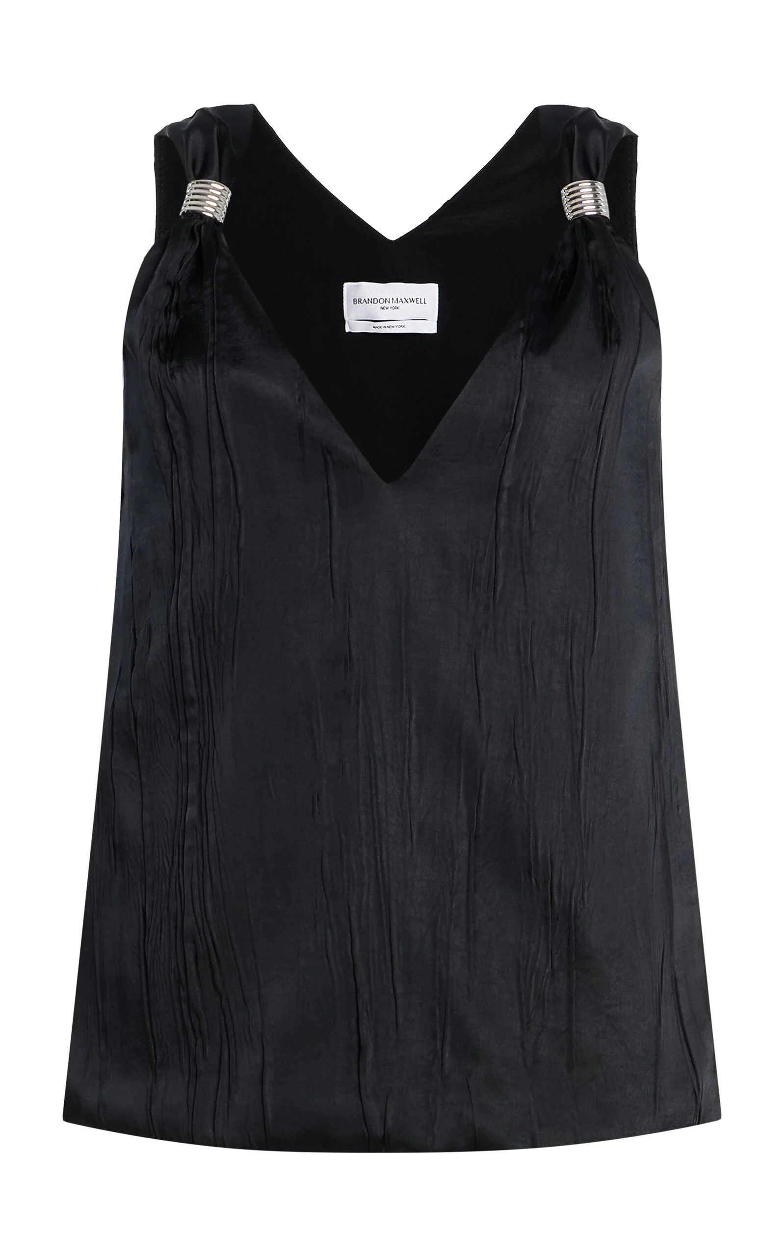 The Drew Satin Tank Top black - 1