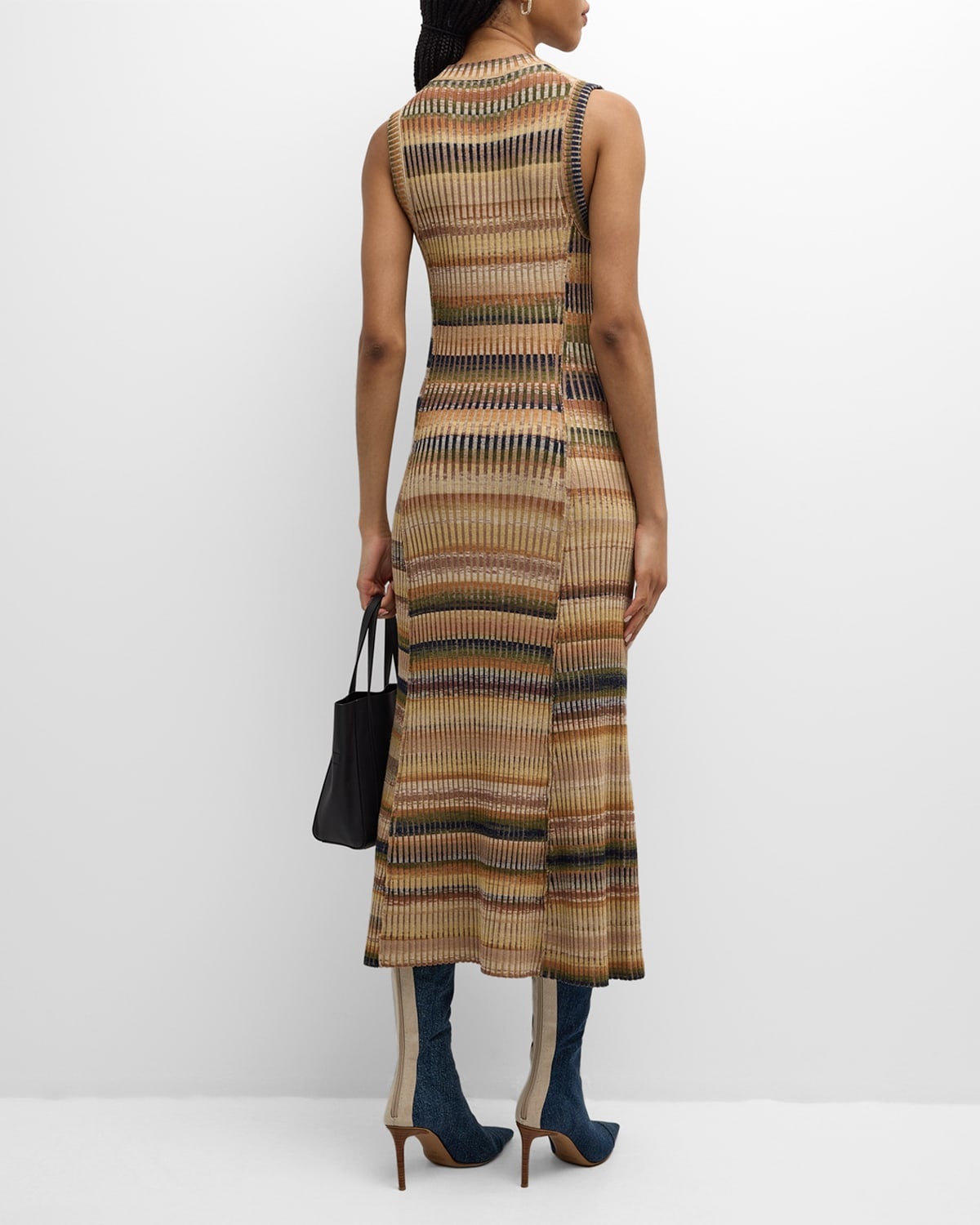 Fairfax Sleeveless Stripe Knit Midi Dress - 5