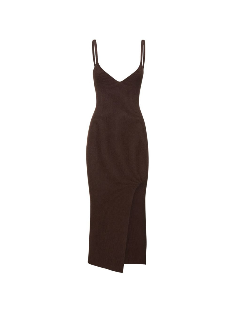 thin-straps V-neck midi dress 1