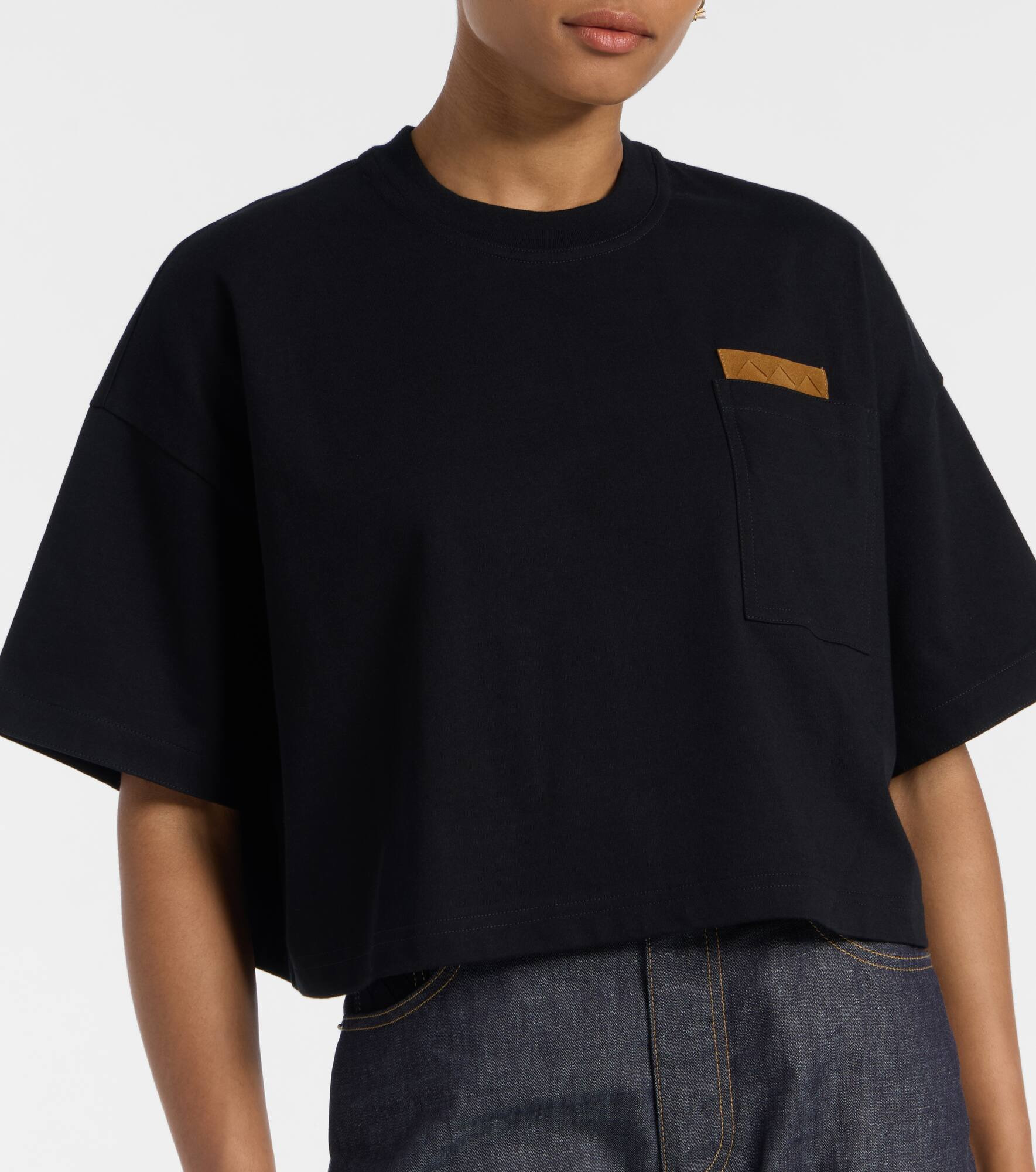 Cropped cotton jersey T-shirt - 5