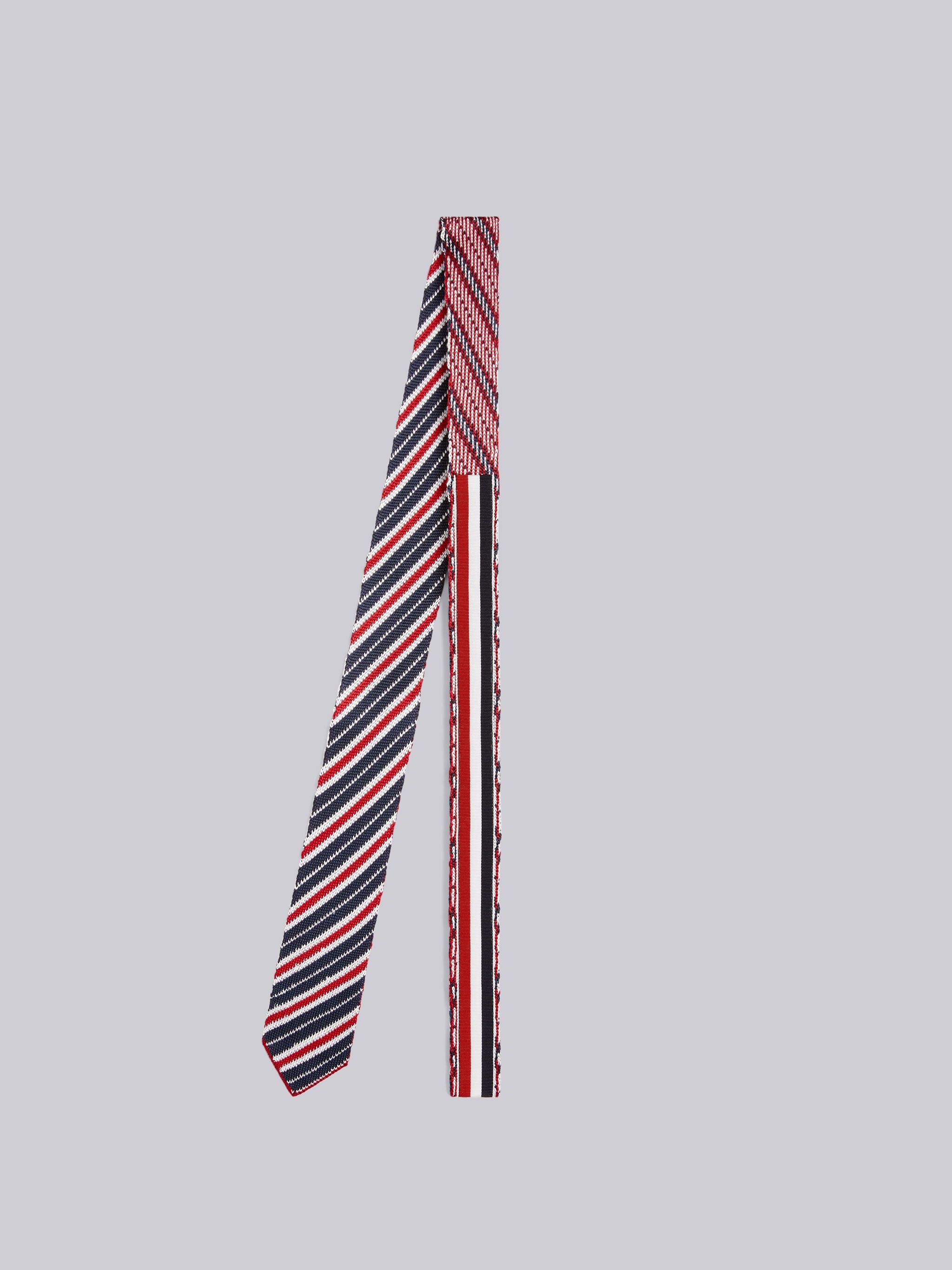 Silk Bar Stripe Jacquard Knit Tie - 3