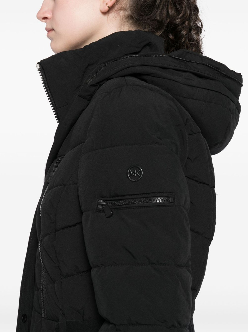 belted maxi Scuba coat 5