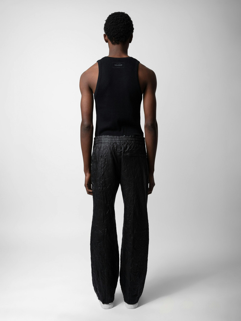 Pacha Crinkled Leather Pants 4