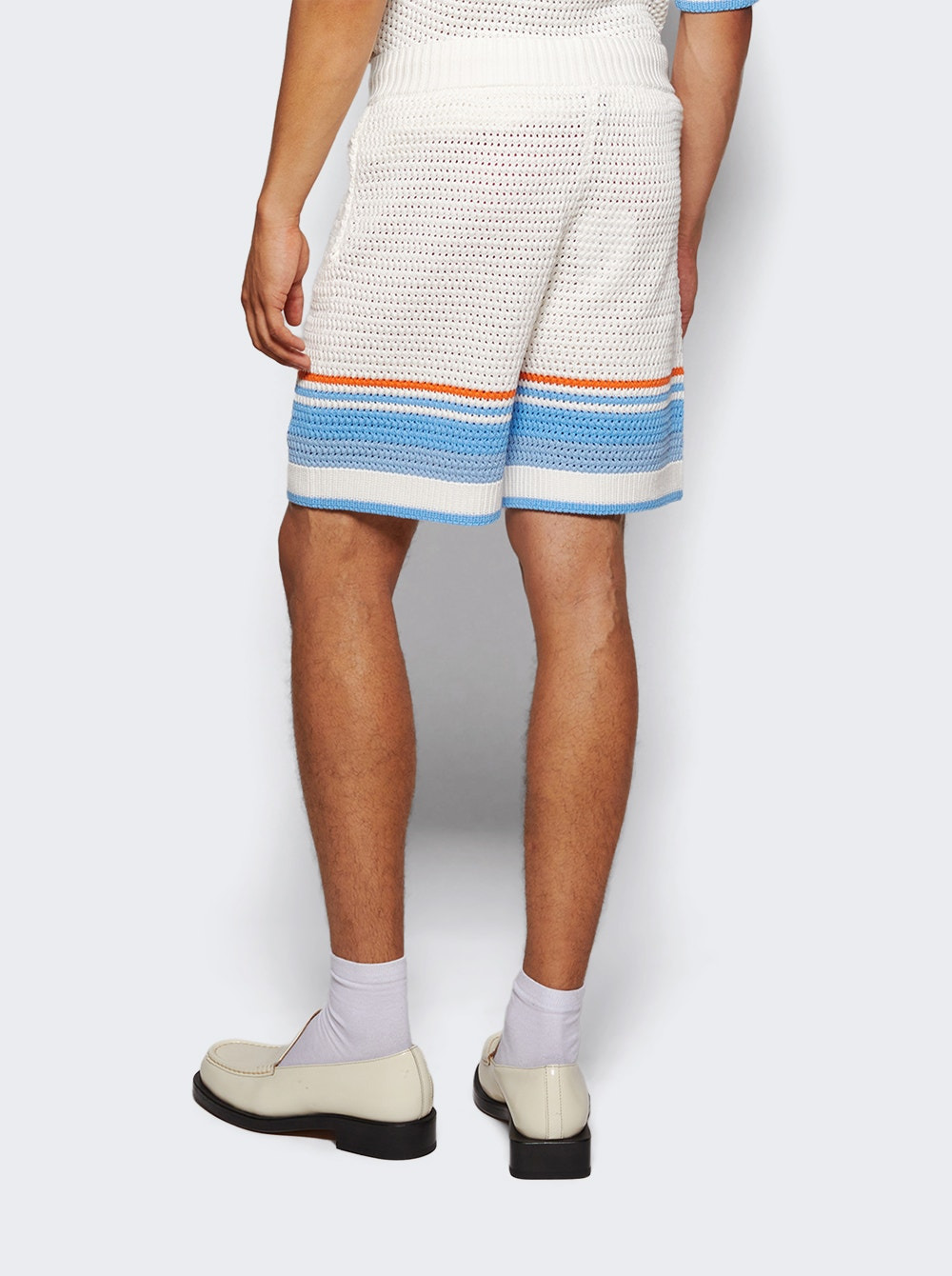 Faux Crochet Shorts Blue - 4