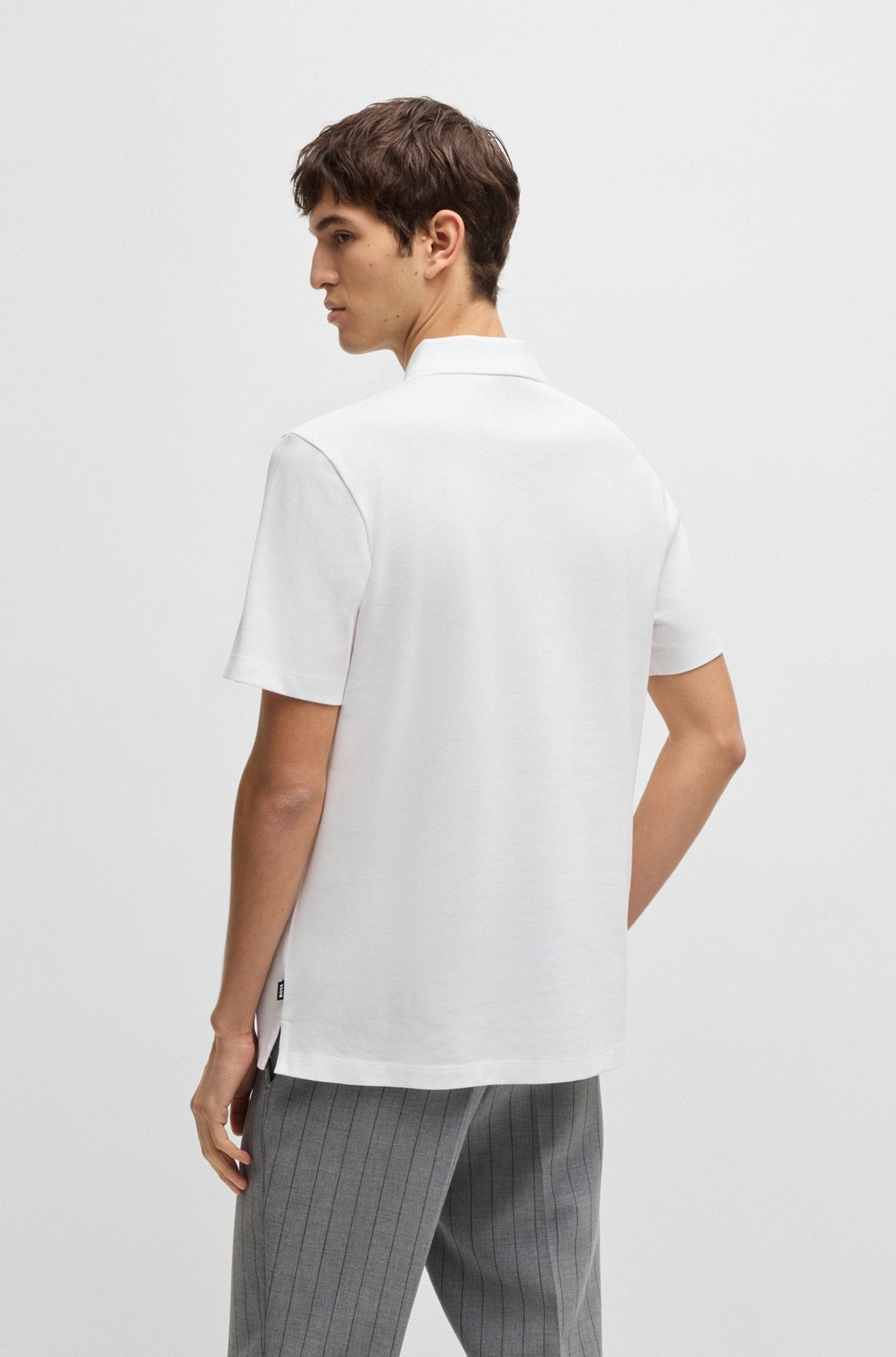 MERCERIZED-COTTON POLO SHIRT WITH SCRIPT LOGO - 5