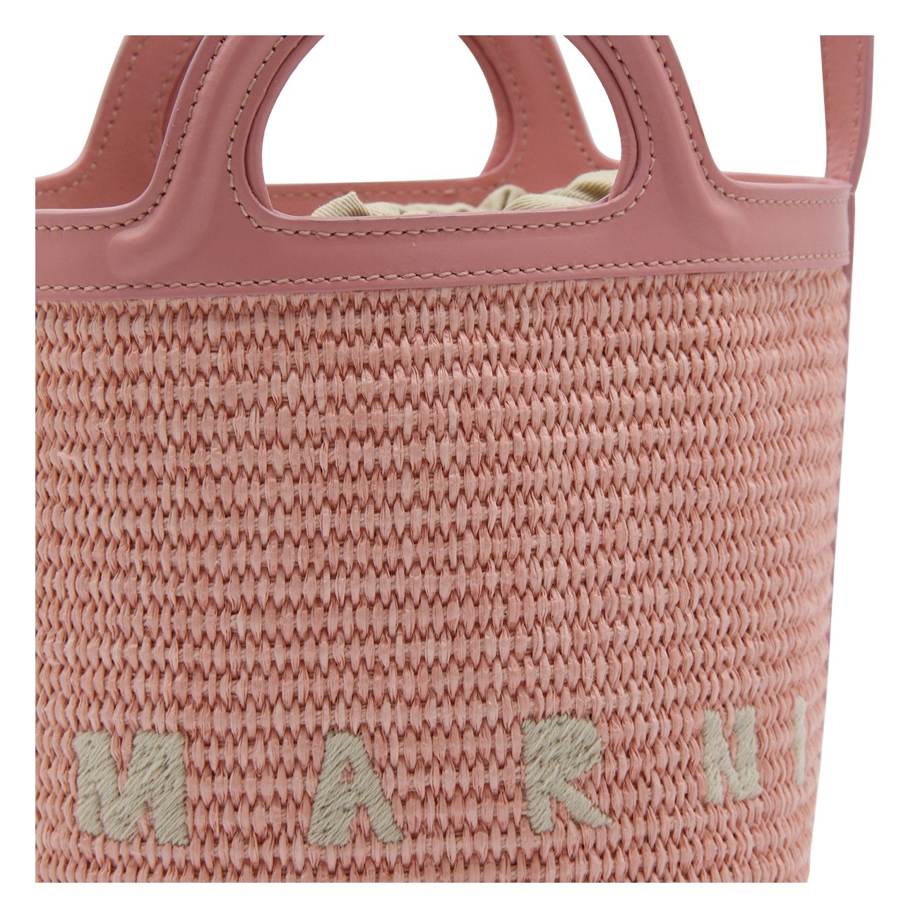 light pink tropicalia mini bucket bag - 4