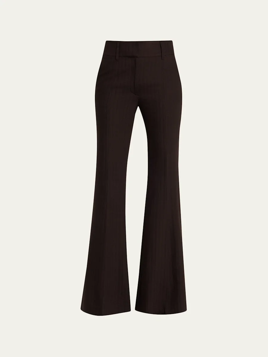 Rhein Herringbone Flare Pants - 1