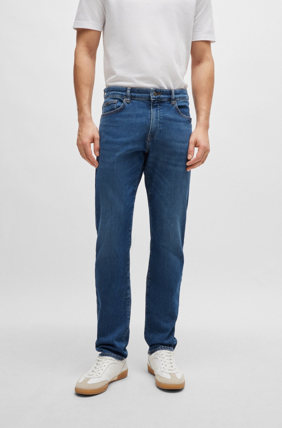 SLIM-FIT JEANS IN BLUE COMFORT-STRETCH DENIM - 2