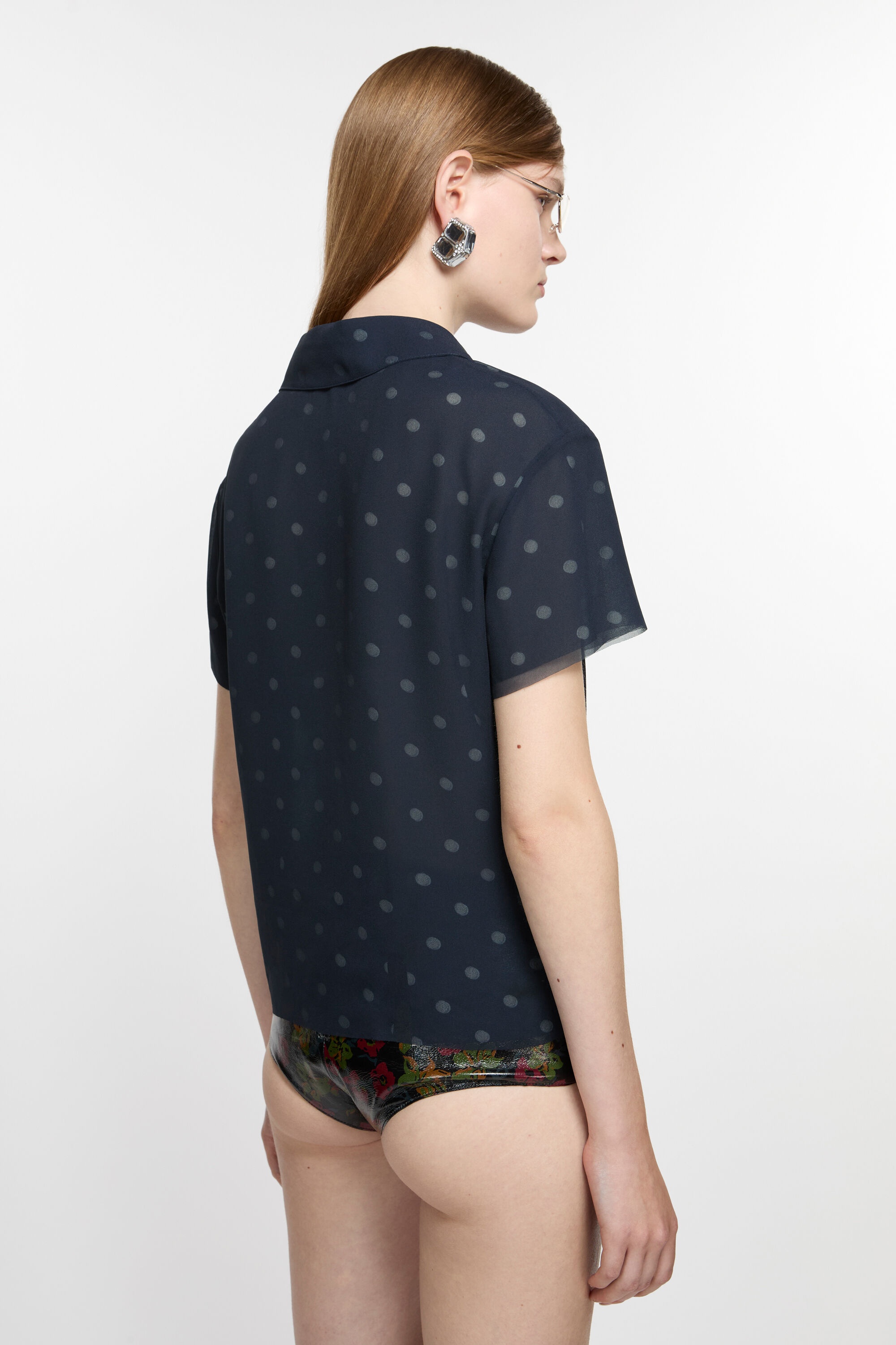 Layered t-shirt - Navy/white - 3