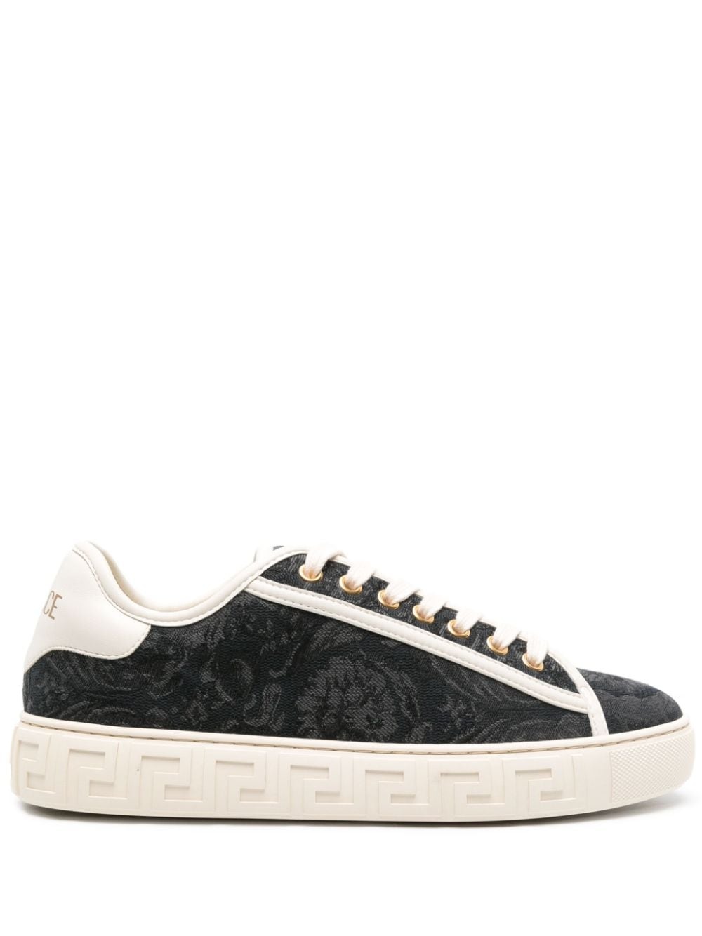 VERSACE Barocco Greca jacquard sneakers, farfetch