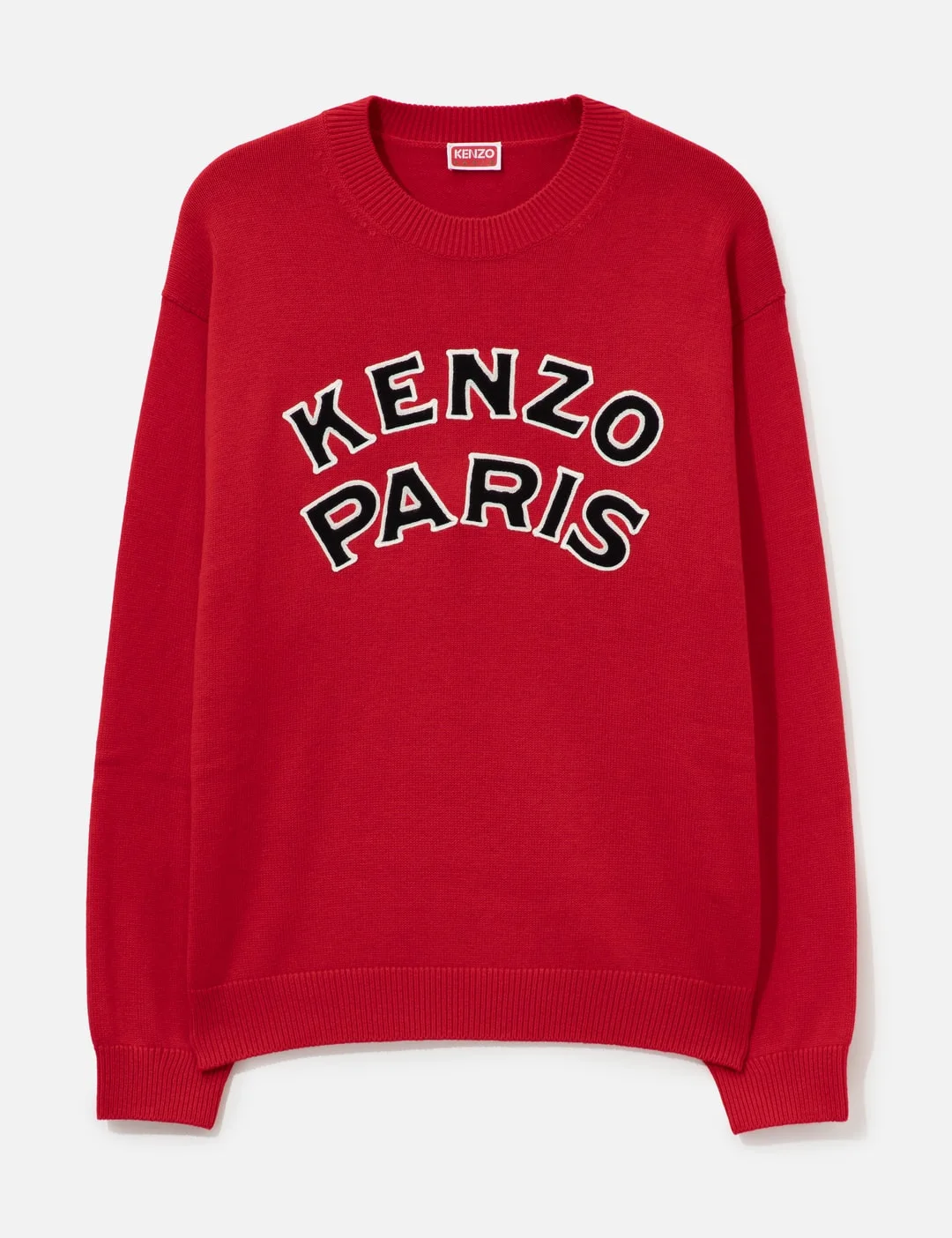 'KENZO PARIS EMBLEM' JUMPER IN WOOL COTTON - 1