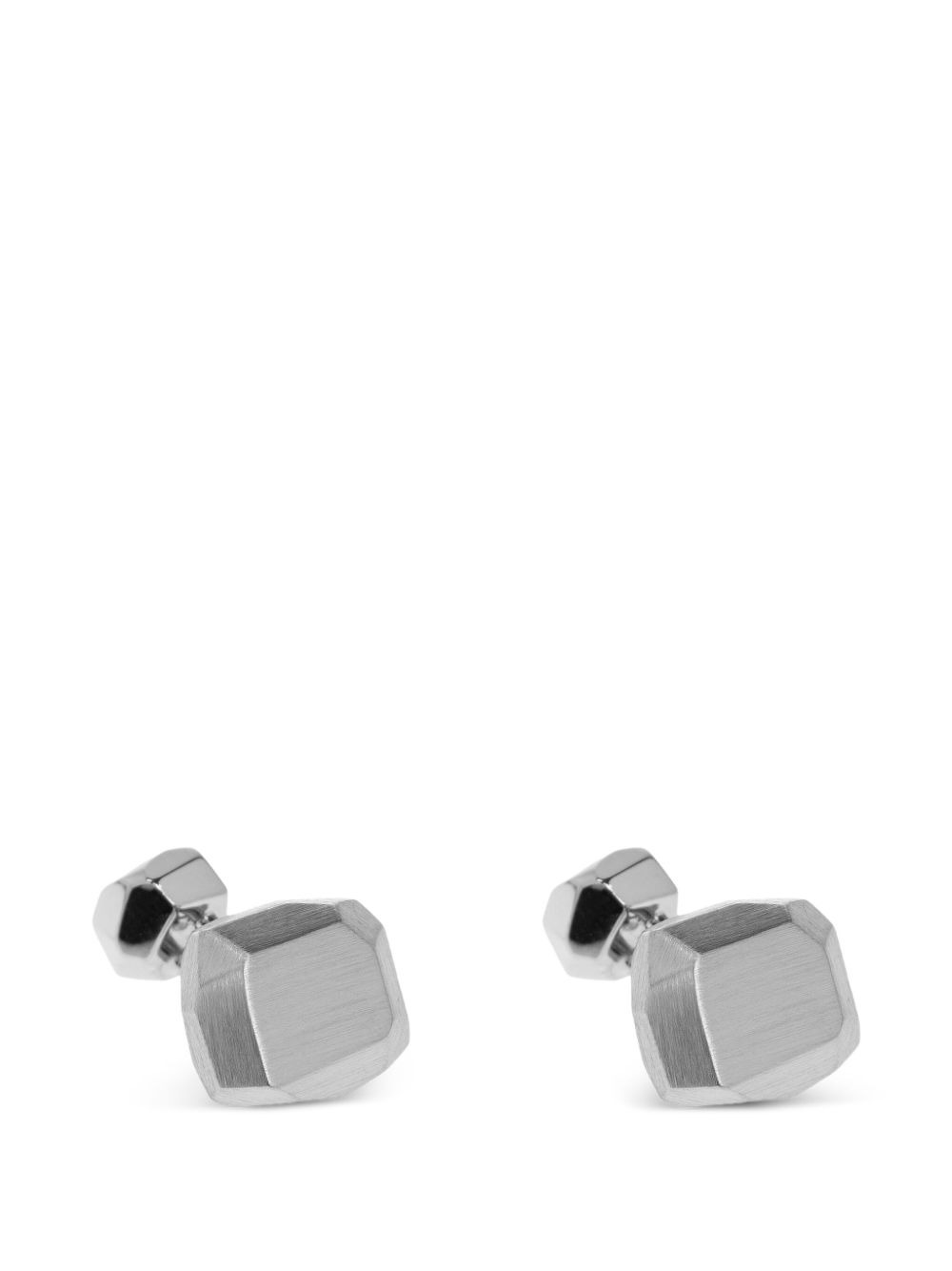 faceted-design cufflinks - 1