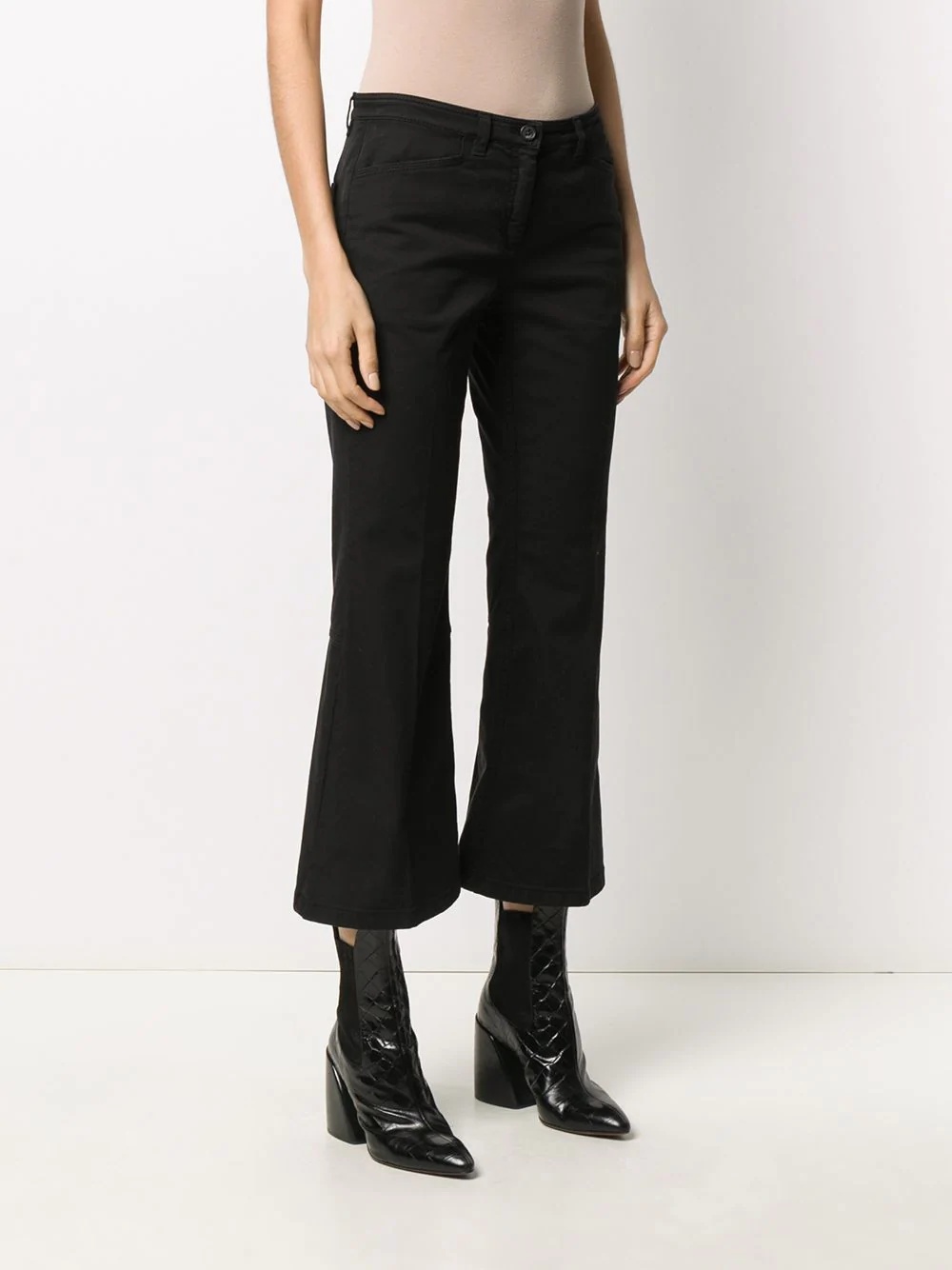 cropped kick-flare trousers - 3