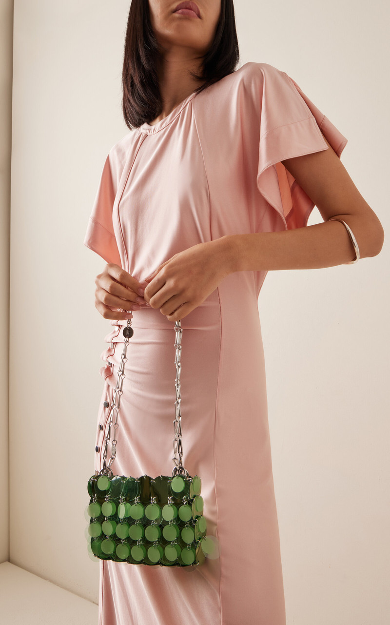 rabanne Layered Paillette Shoulder Bag green outlook