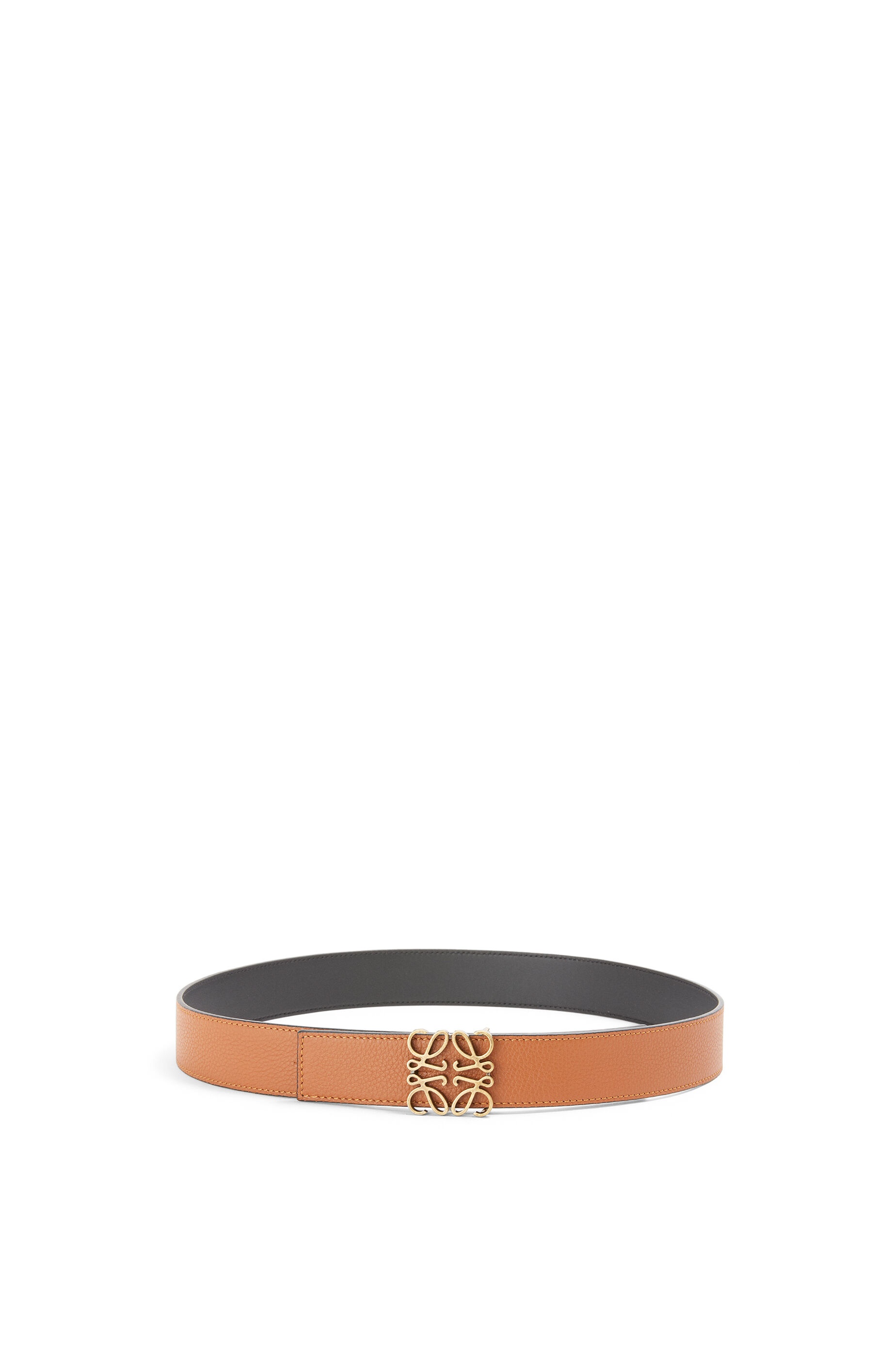 Anagram belt in soft grained calfskin and smooth calfskin - 1