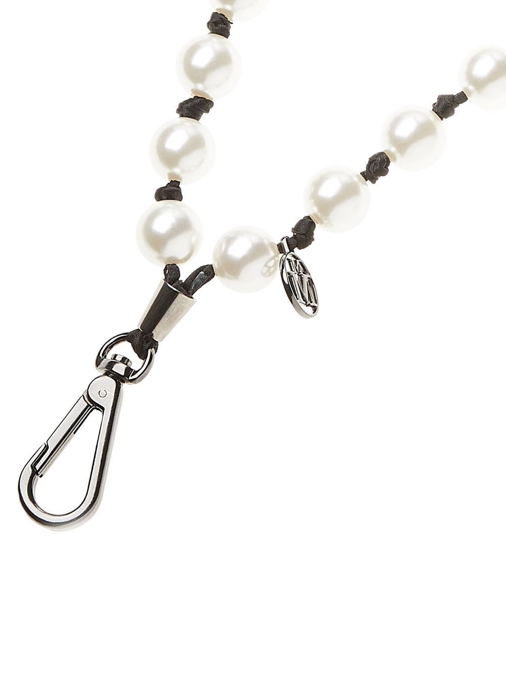 pearl-design bag charm - 2