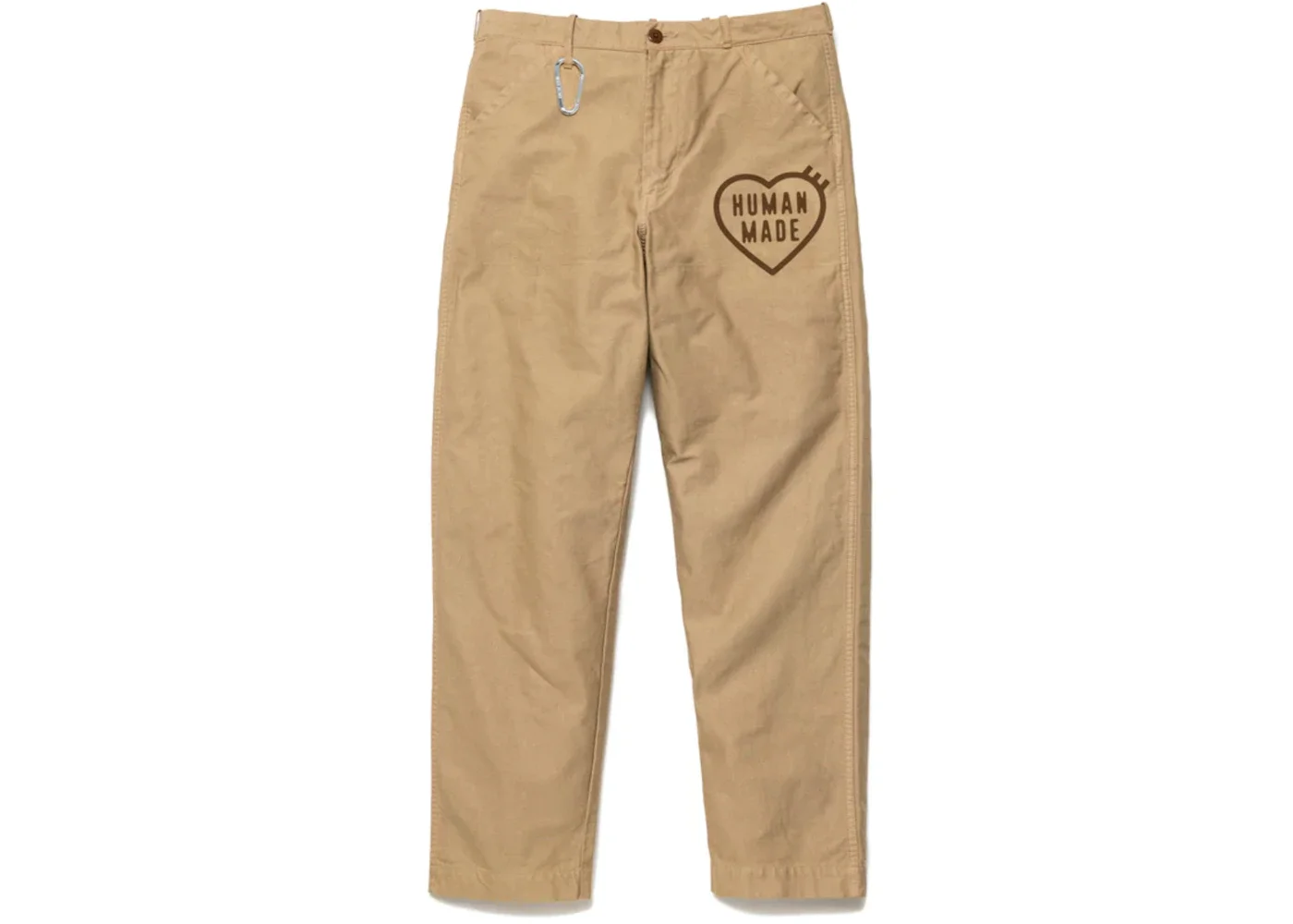 Human Made Heart Print Chino Pants Beige - 1