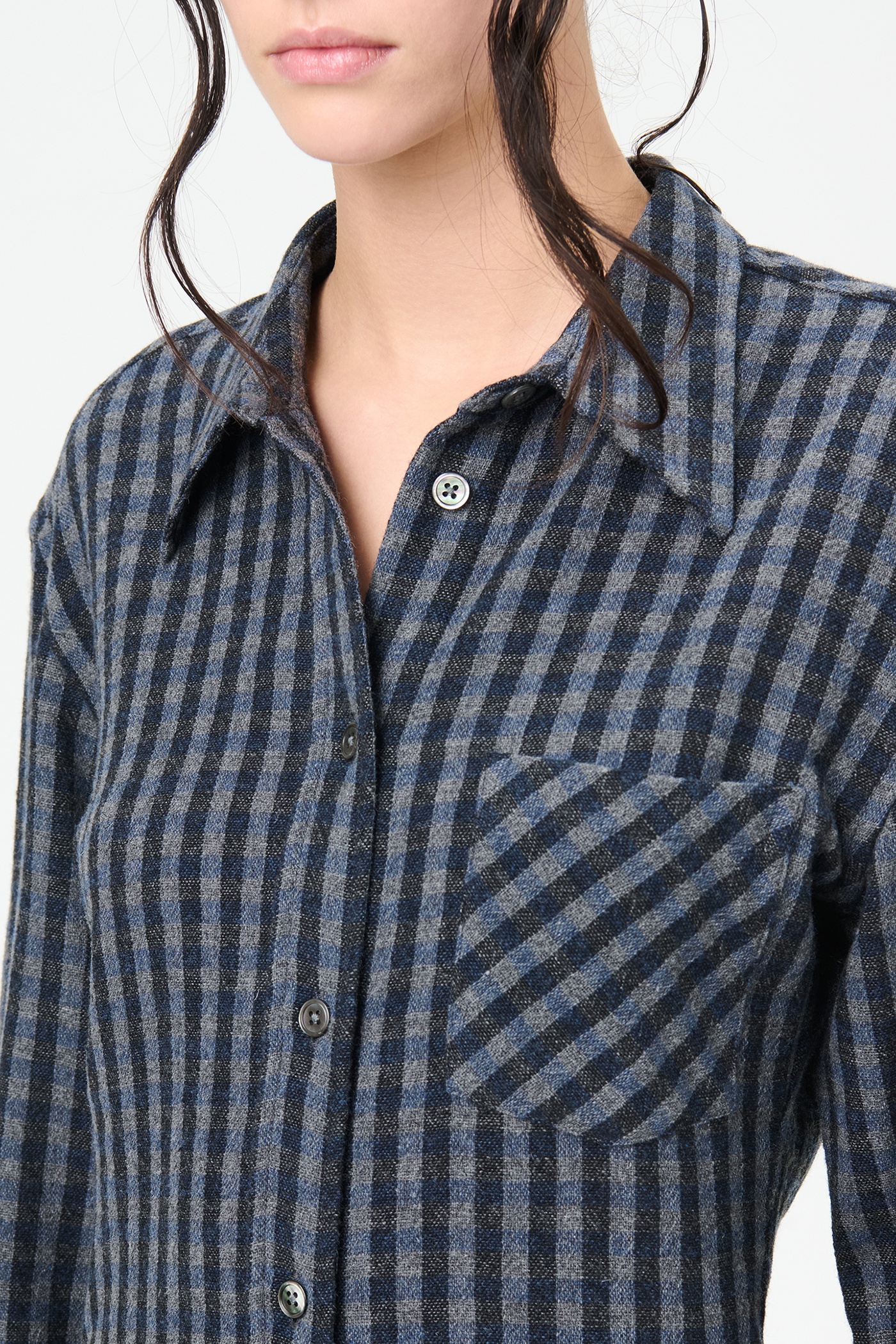 Daisy Shirt Principal Check Rural Wool - 4