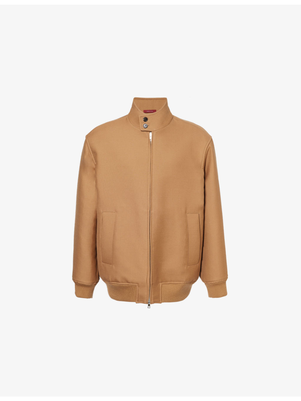 Funnel-Neck Regular-Fit Wool Jacket - 1