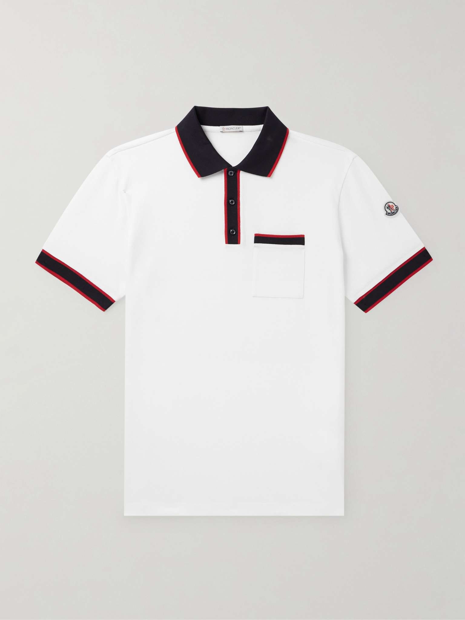 Logo-Appliquéd Cotton-Piqué Polo Shirt - 1