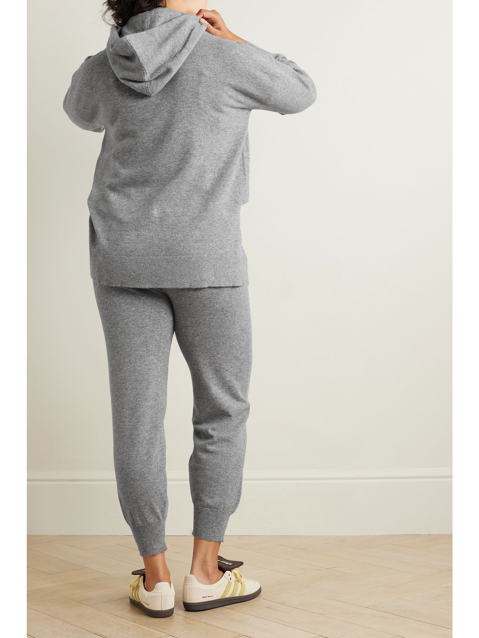 Cashmere hoodie and track pants set Gray - 3