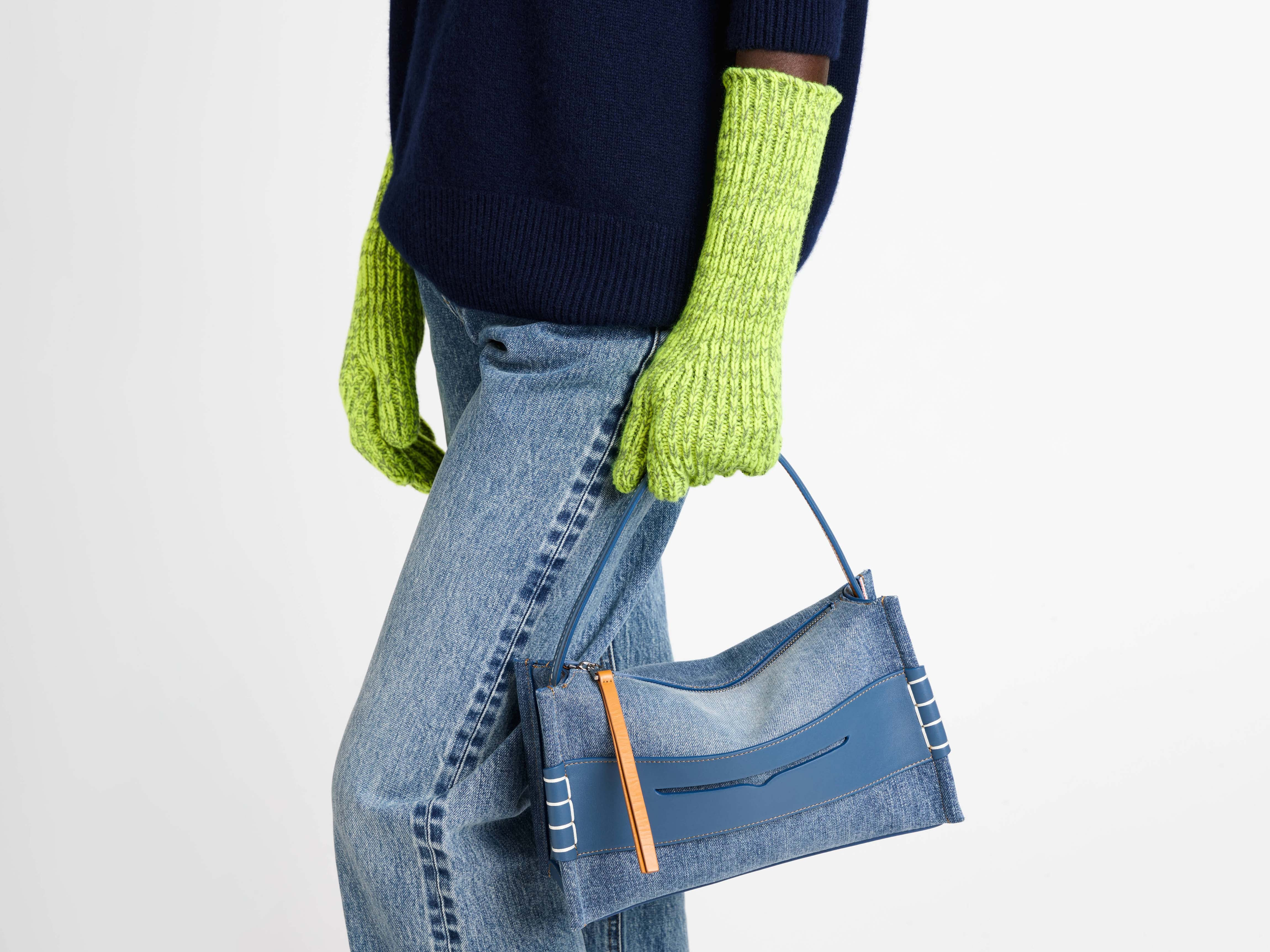 LOAFER BAG IN MID-BLUE DENIM - 9