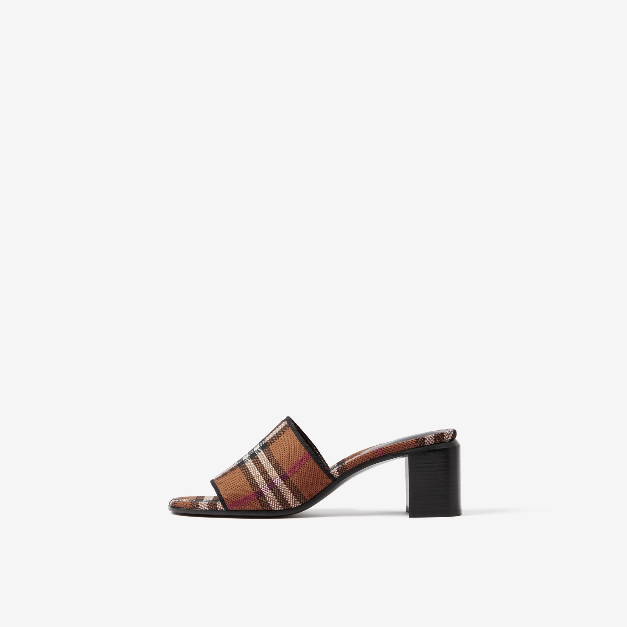 Check Block-heel Mules - 5