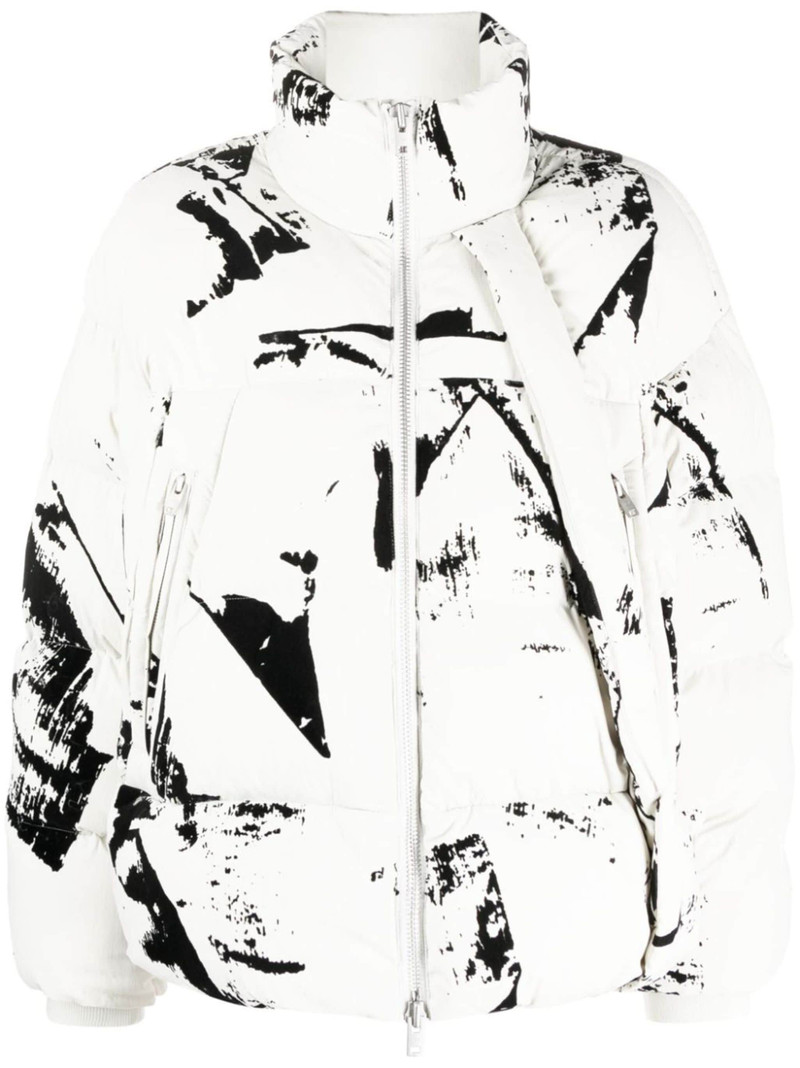 graphic-print puffer jacket 1