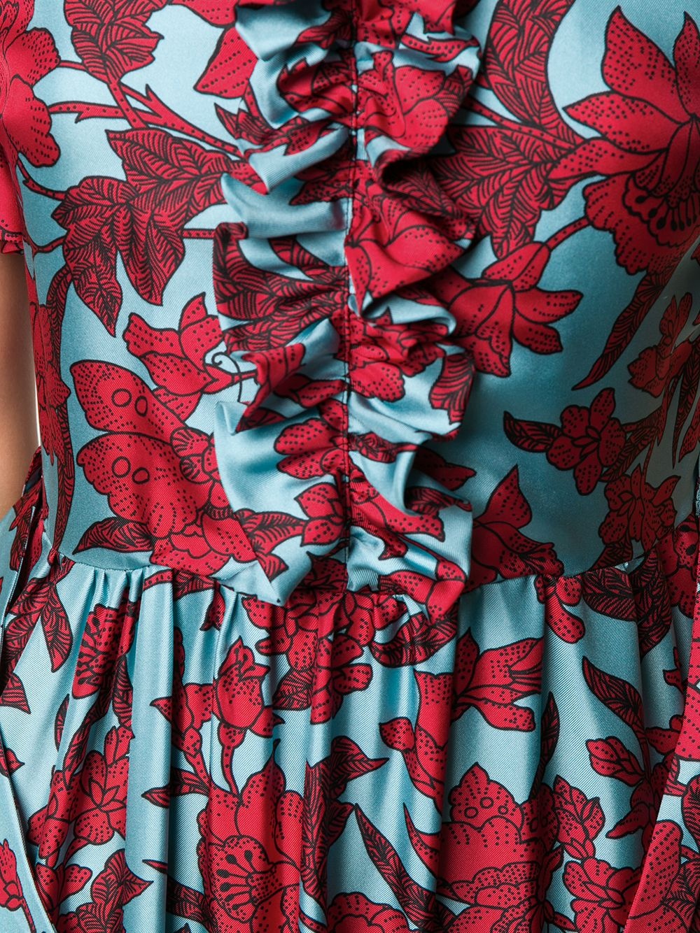 Long and Sassy floral ruffle dress - 5