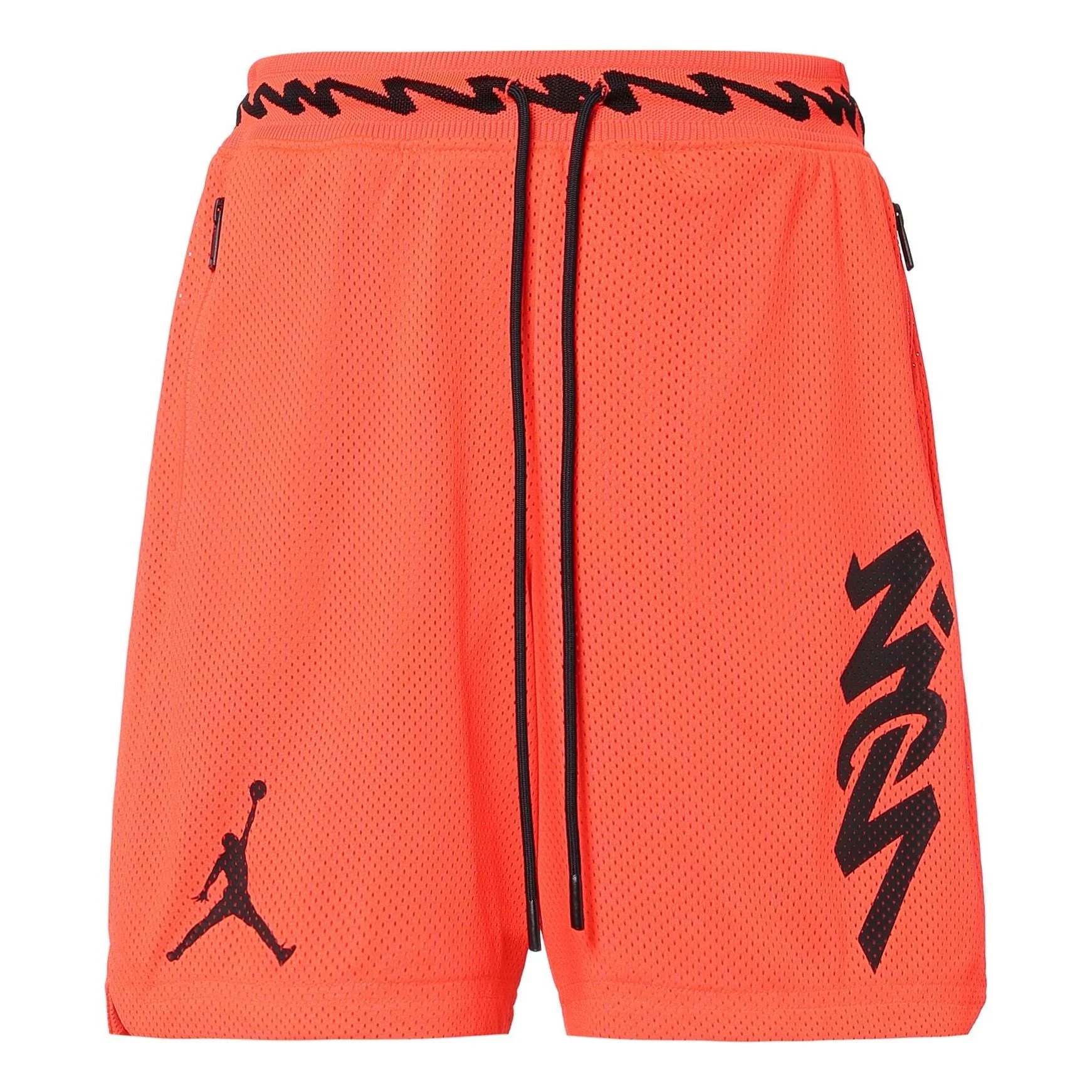 Air Jordan Dri-FIT Zion Mesh Basketball Sports Alphabet Printing Quick Dry Breathable Shorts Red DH0 - 1