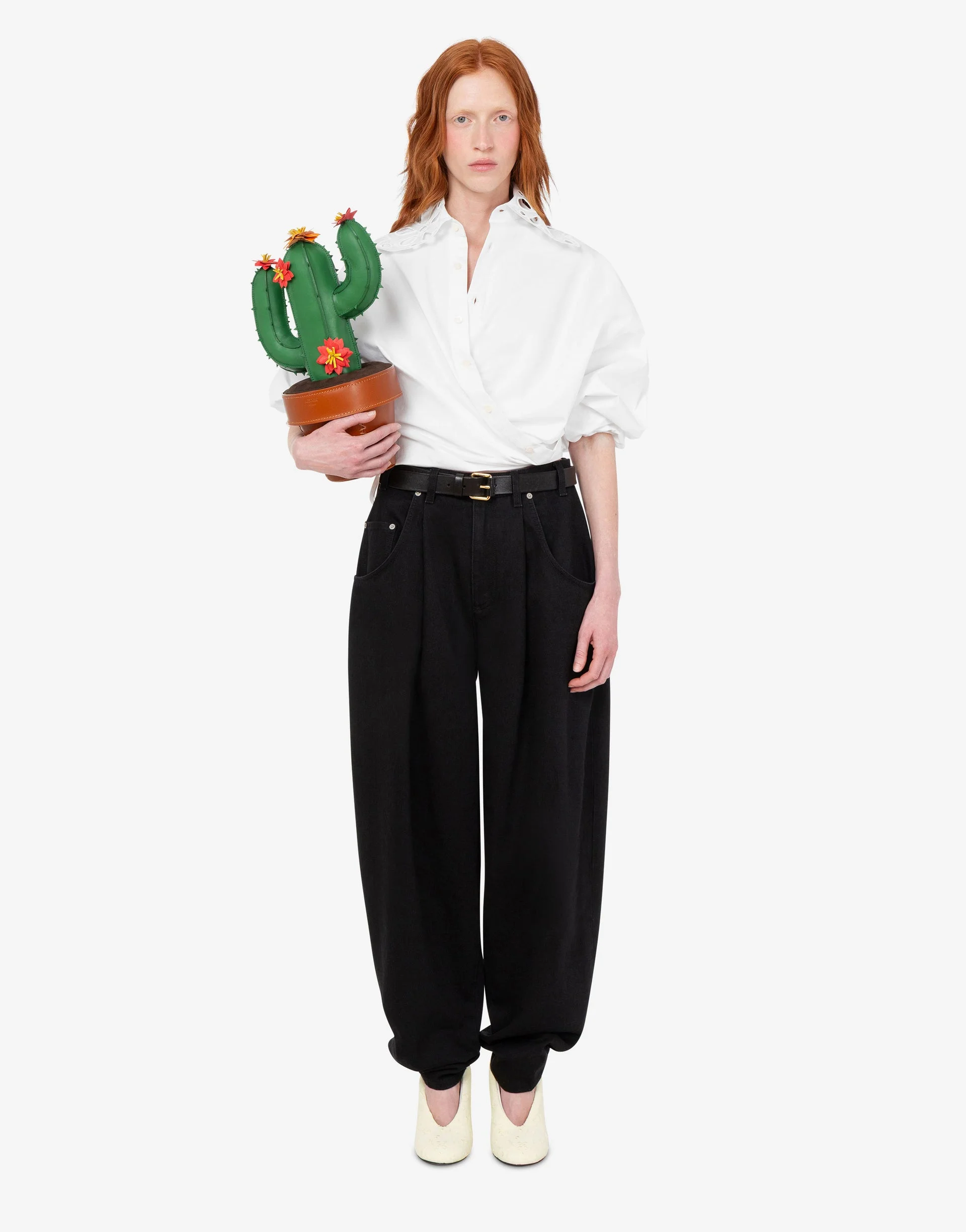 EMBROIDERED COTTON POPLIN SHIRT - 1