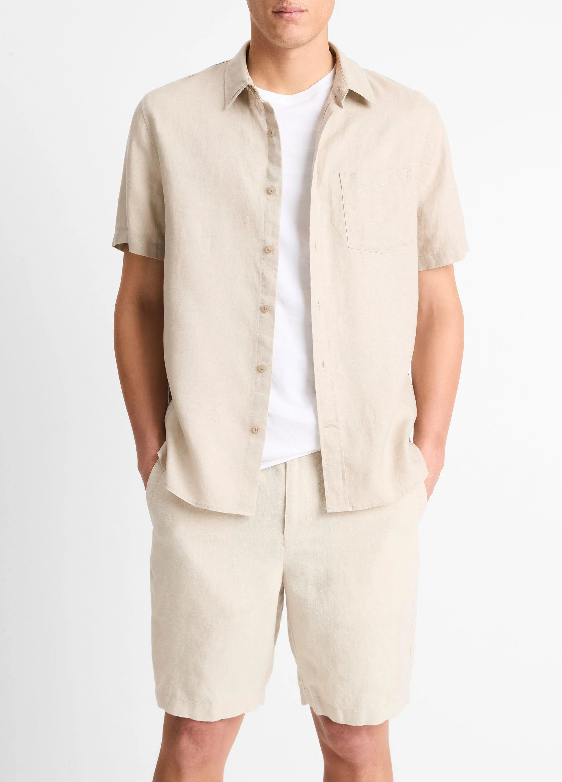Linen Short-Sleeve Shirt - 1